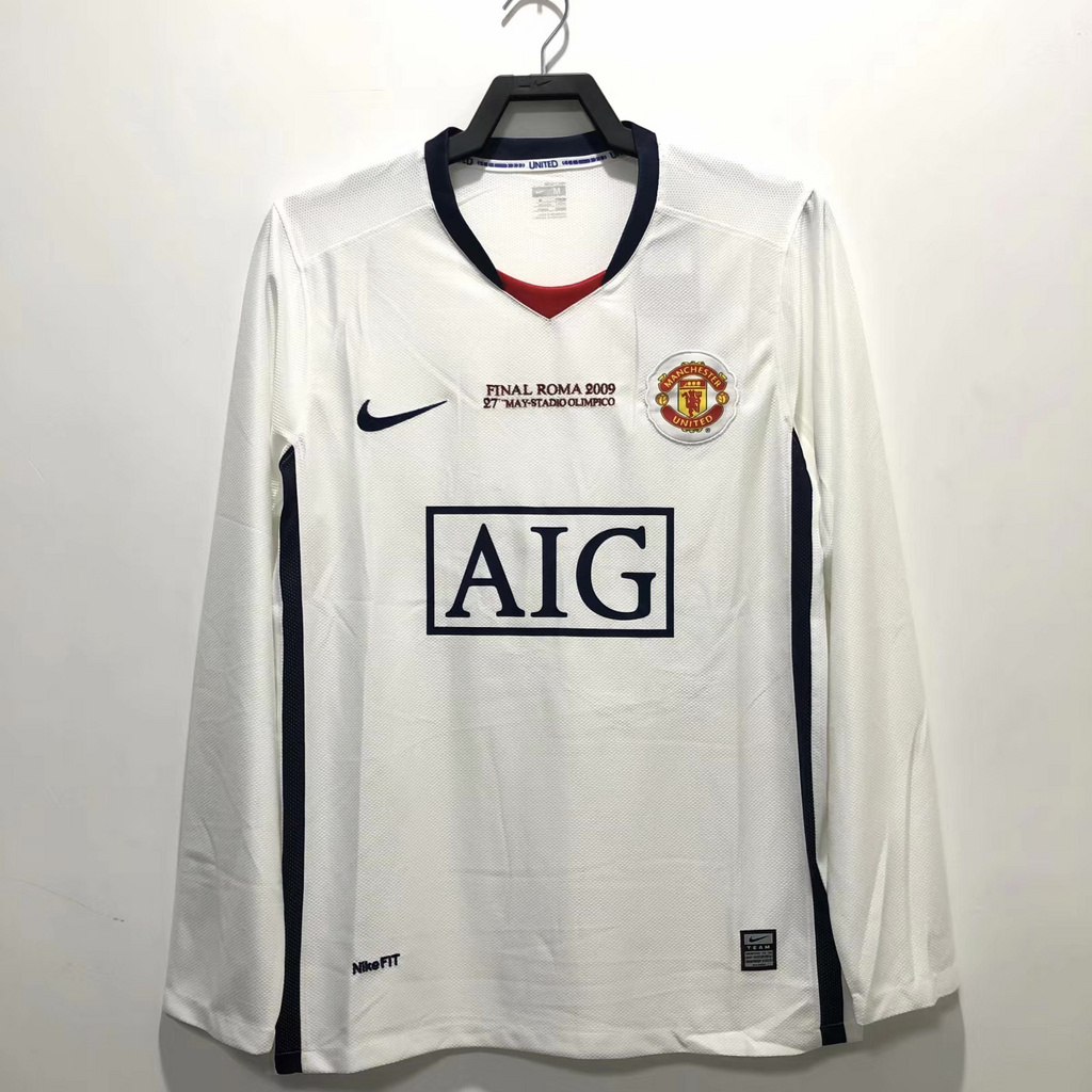 Manchester United Retro 08-09 Away Long Sleeve Jersey - Champions League Final Version - JerseysGala