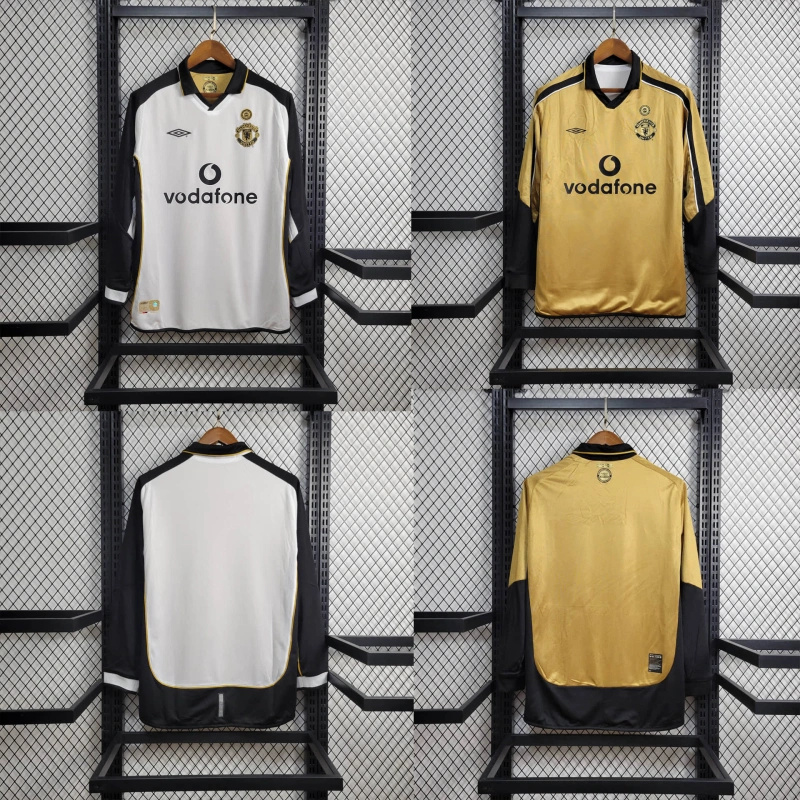 Manchester United Retro 01-02 100th Anniversary Long Sleeve Special Edition Jersey - JerseysGala