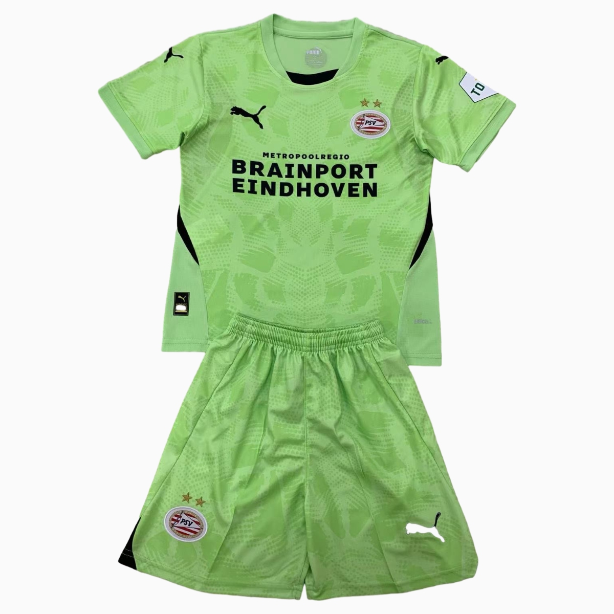 PSV Eindhoven 24-25 Light Green Goalkeeper Men's Adult Jersey Set - Fans Version - JerseysGala