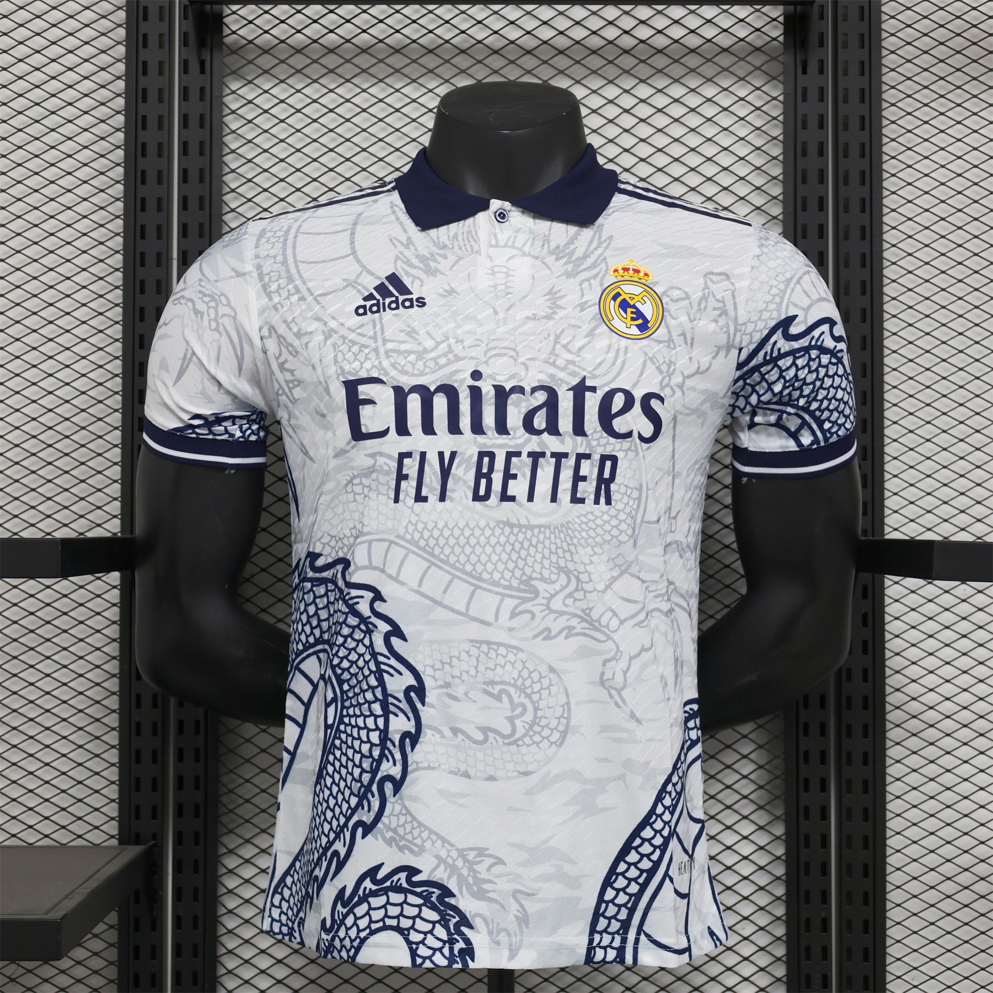 Real Madrid 24-25 Black Dragons Pattern White Special Edition Jersey - Player Version - JerseysGala