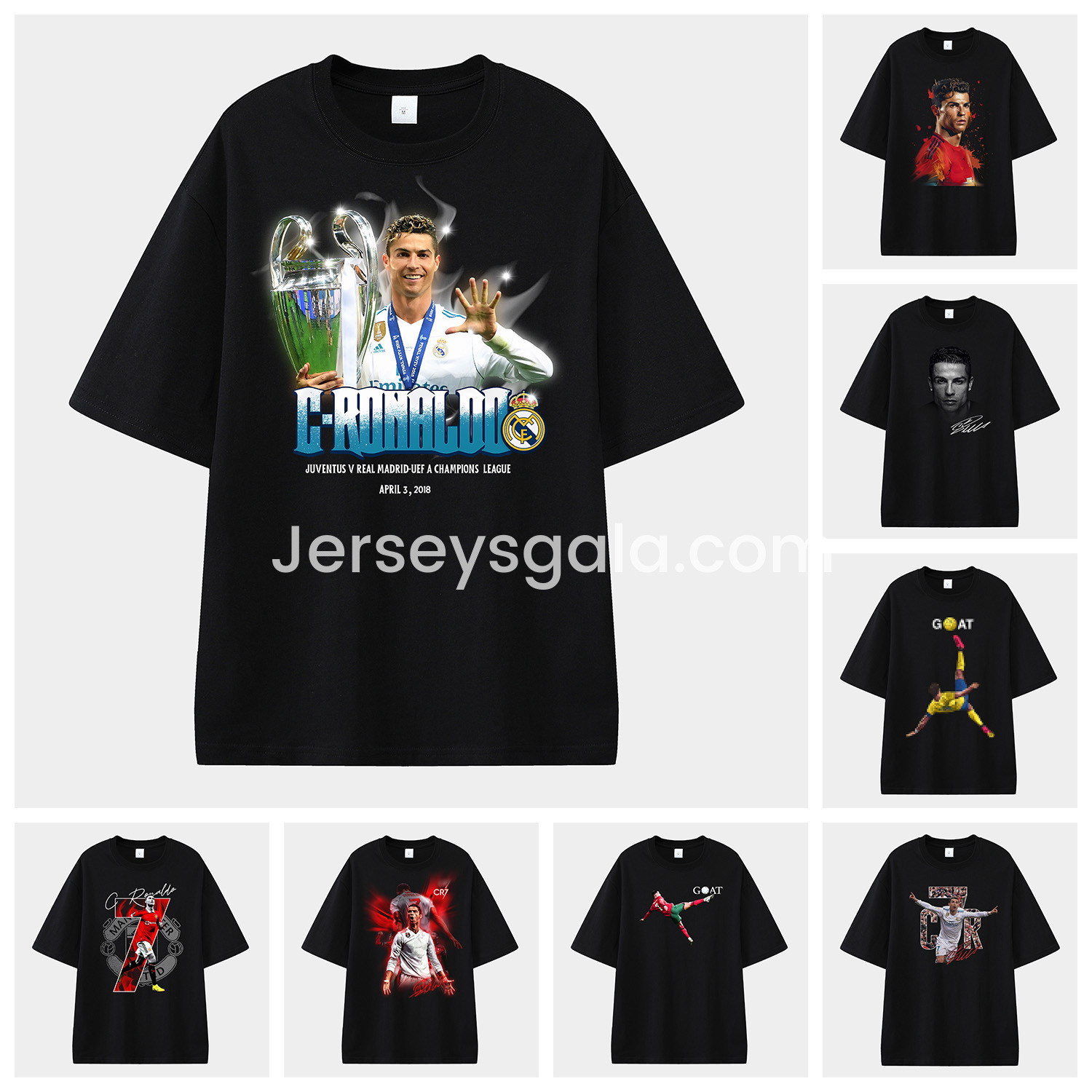 Cristiano Ronaldo Portugal Real Madrid Manchester United Unisex Pure Cotton T-shirt - JerseysGala