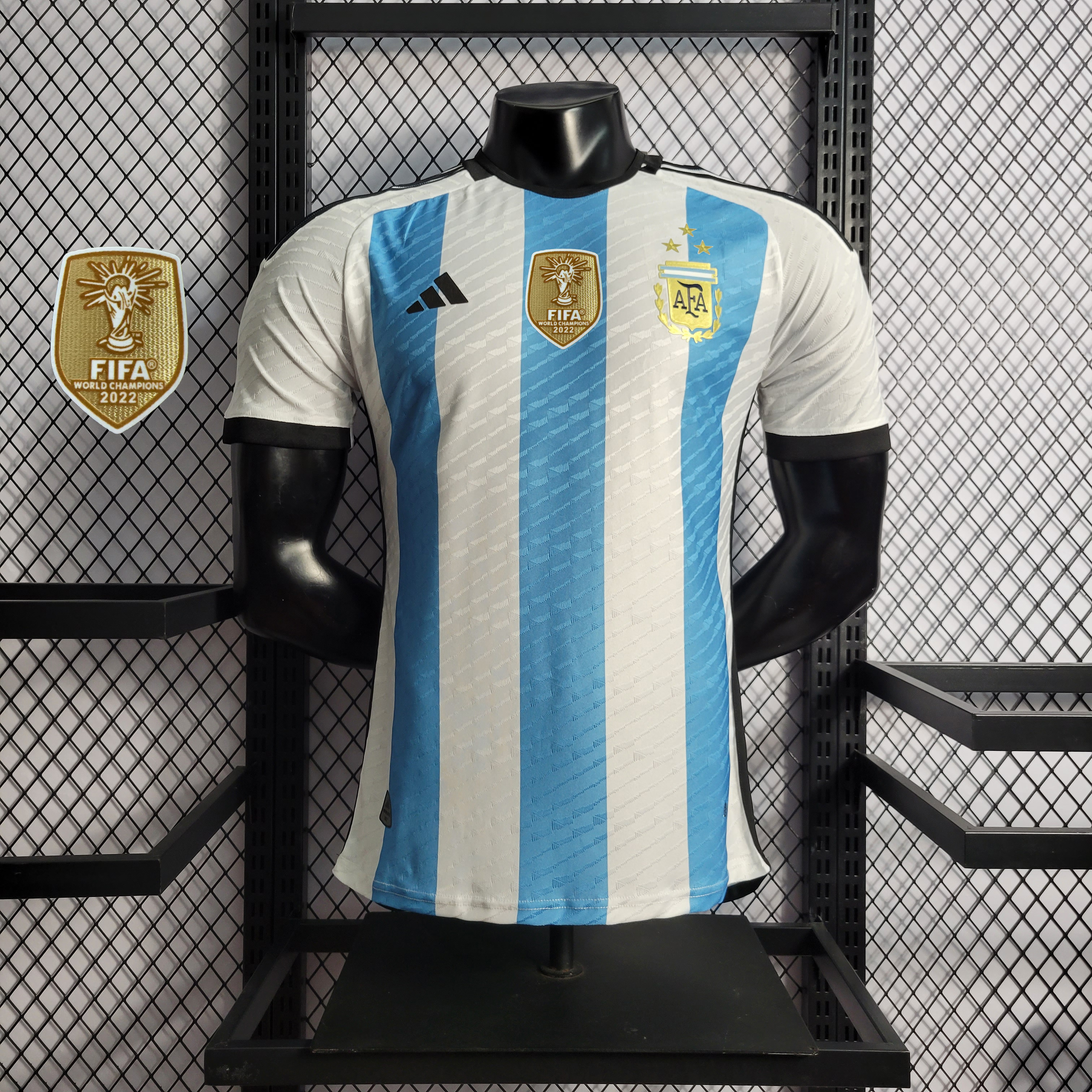 Argentina 3 Stars 22-23 Home Stadium Jersey - Player Version ( with 2022 World Champions Patch ) - JerseysGala