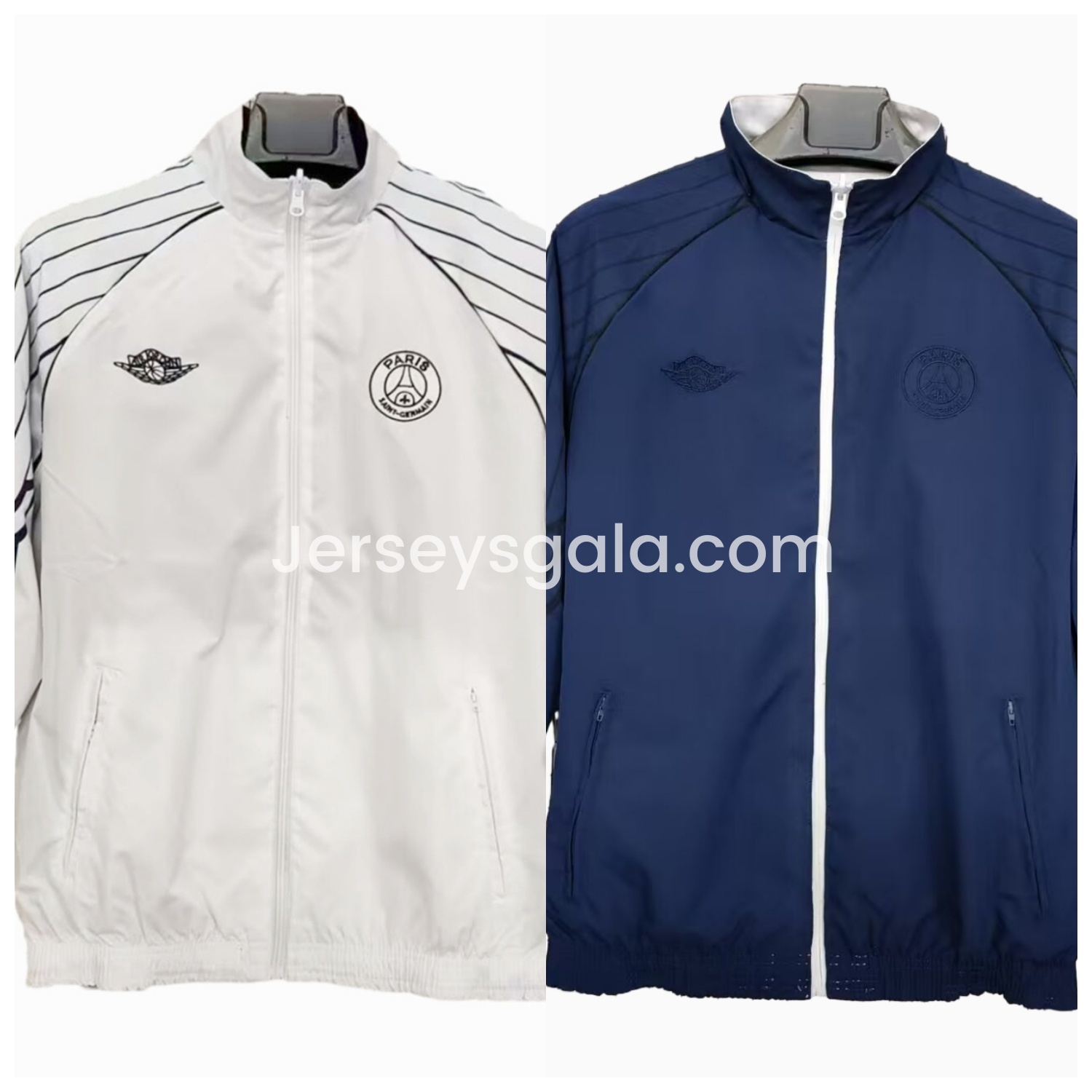 Paris Saint-Germain PSG 24-25 Wings Double Sided Reversible Windbreaker - White & Blue - JerseysGala