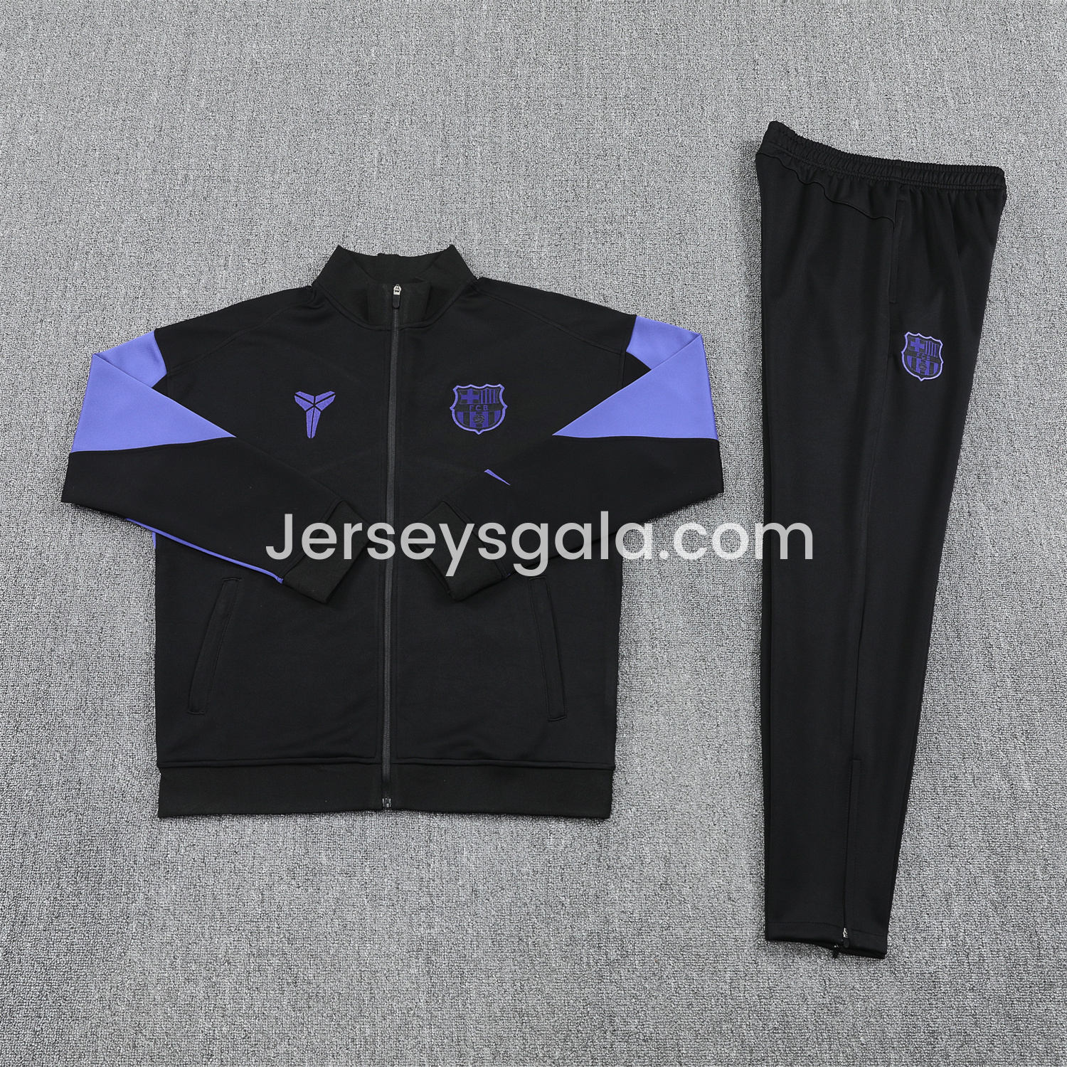B.A.R.S.A 25-26 Jacket Training Tracksuit - Black Purple Jackets & Black Pants - JerseysGala
