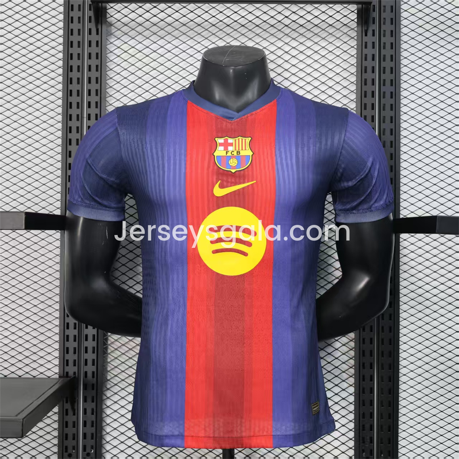 B.A.R.S.A 25-26 Big LOGO Red & Blue Stripe Special Edition Jersey - Player Version - JerseysGala