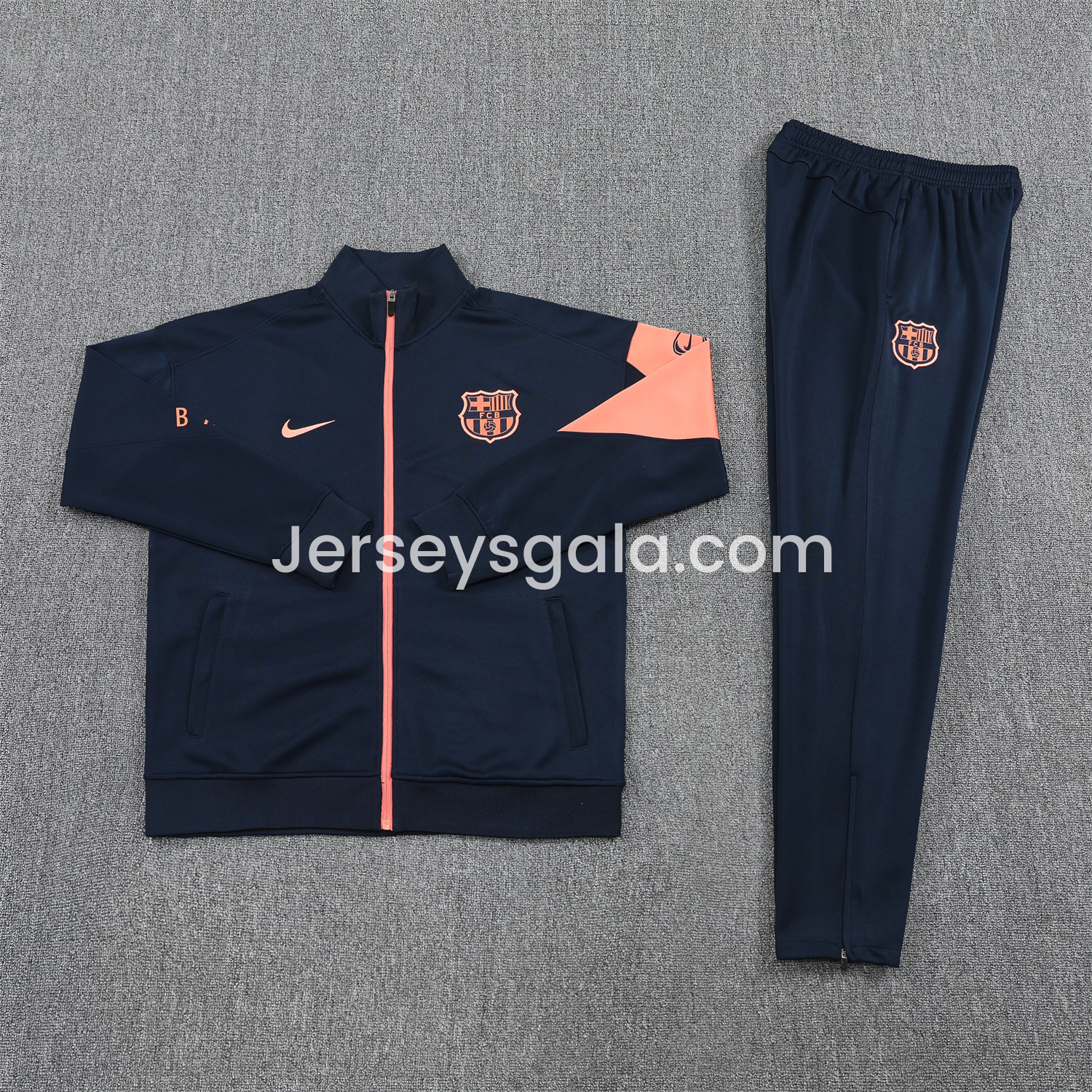 B.A.R.S.A 25-26 Jacket Training Tracksuit - Black Orange Jackets & Black Pants - JerseysGala