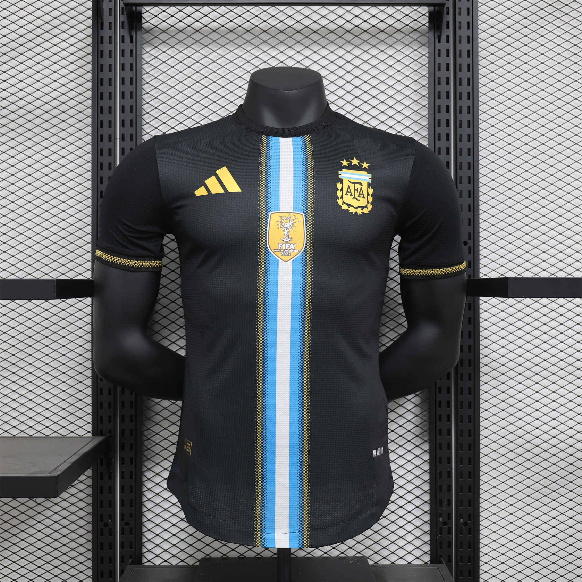 Argentina 24-25 World Cup 2022 Champions Memorial Black Jersey - Player Version - JerseysGala