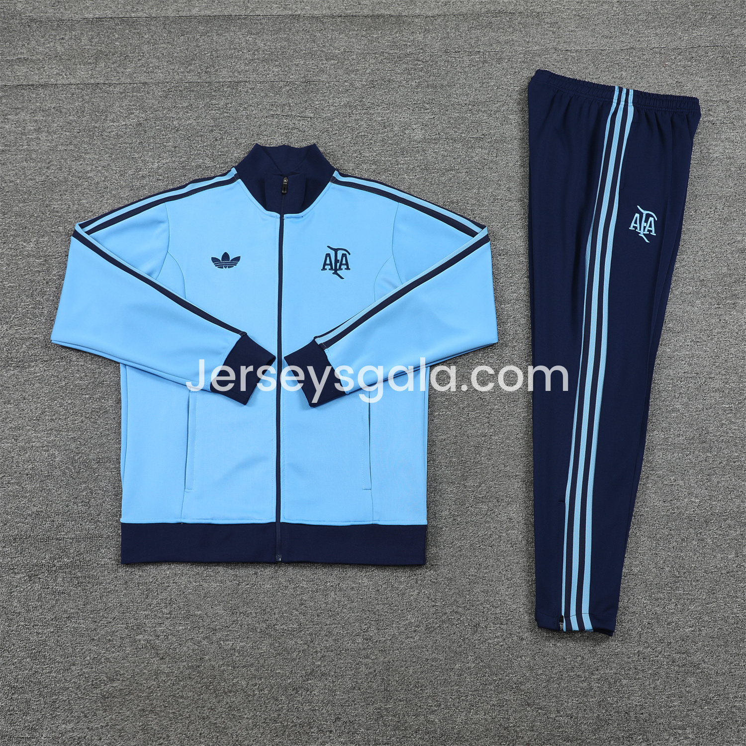 Argentina 24-25 Throwback Jacket Training Tracksuit - Blue Jackets & Deep Blue Pants - JerseysGala