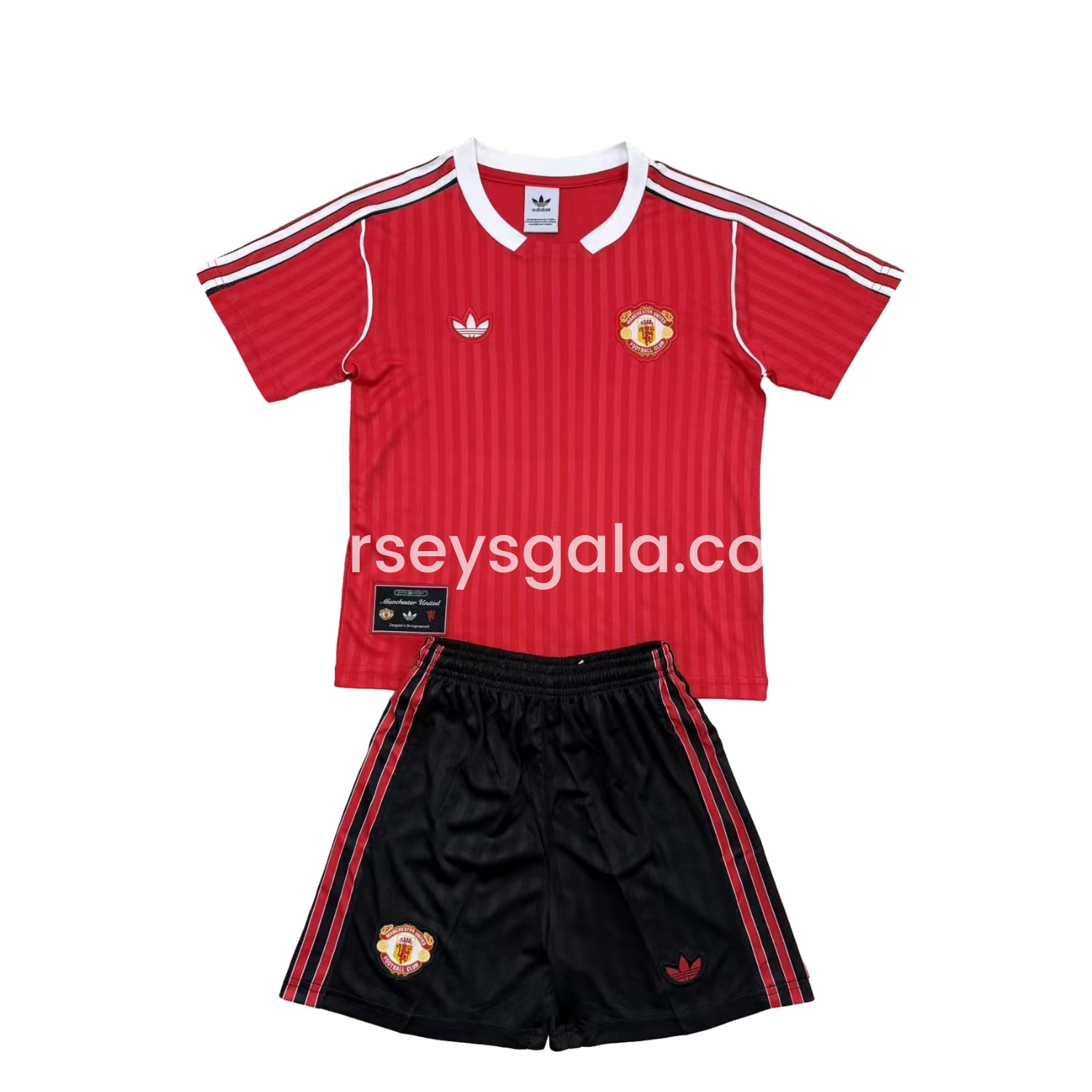 Manchester United 25-26 Red Terrace Icon Throwback Style Men's Adult Jersey Set - Fans Version - JerseysGala