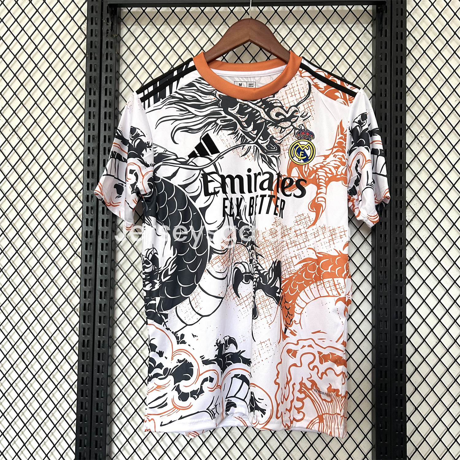 Real Madrid 25-26 Black Dragon Orange Dragon White Special Edition Jersey - Fans Version - JerseysGala