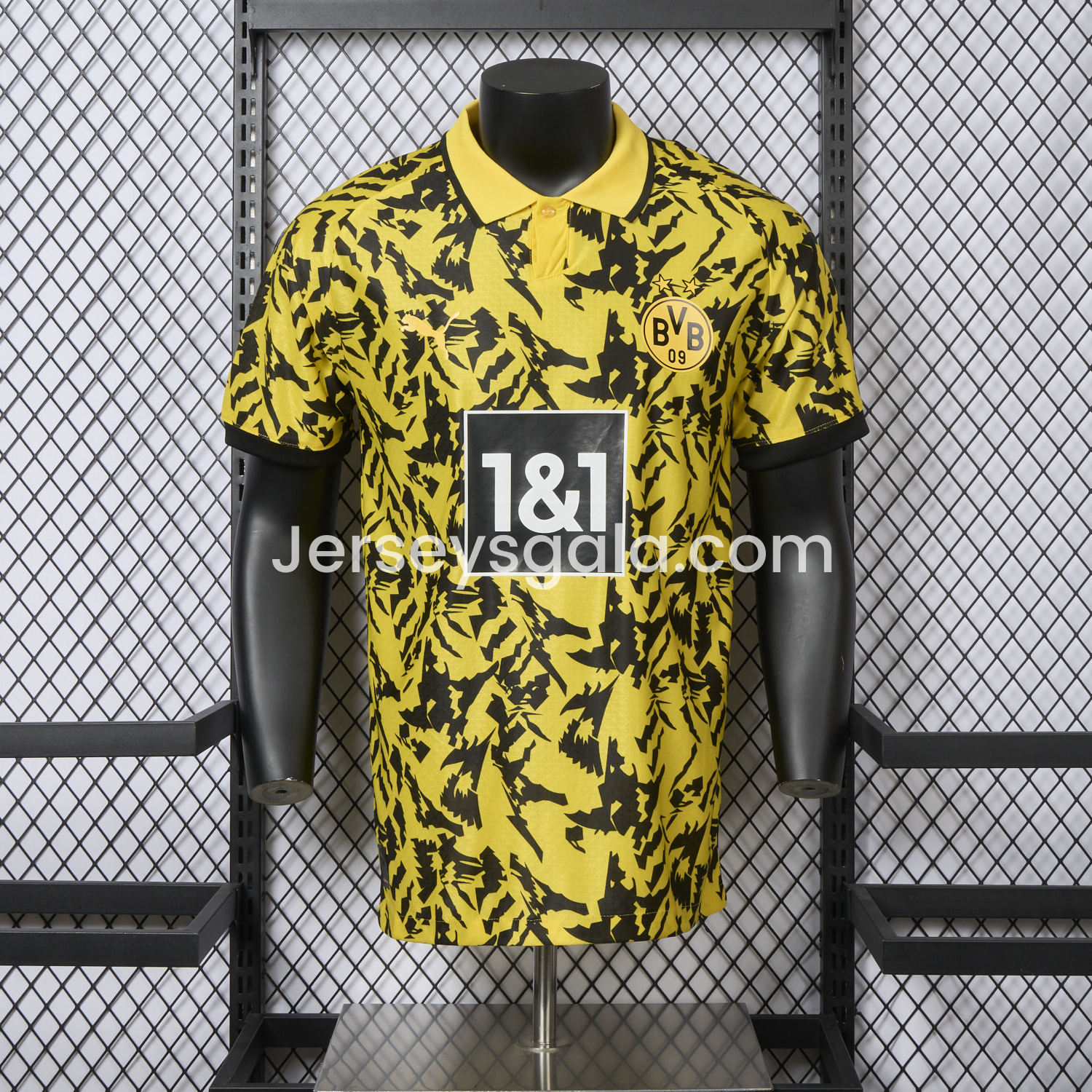 Dortmund 25-26 Black Disordered Texture Yellow Special Jersey - Player Version - JerseysGala