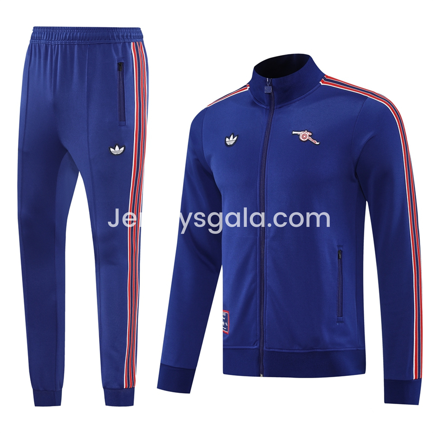 Arsenal 25-26 Throwback Trefoil Jacket Training Tracksuit - Royal Blue Jackets & Pants - JerseysGala