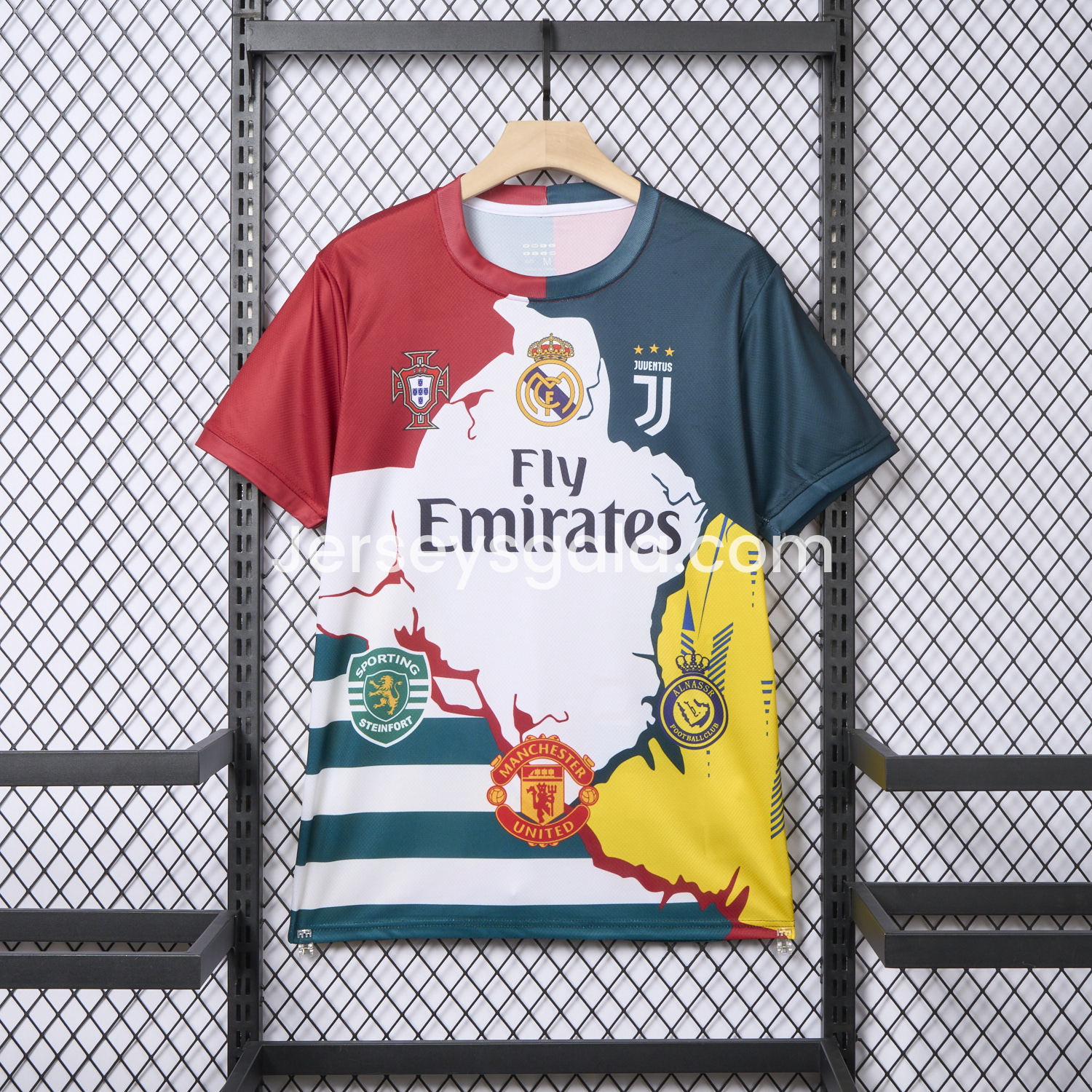 Cristiano Ronaldo Career Commemorative Jersey Real Madrid Juventus Portugal Manchester United Al Nassr Sporting CP - Fans Version - JerseysGala
