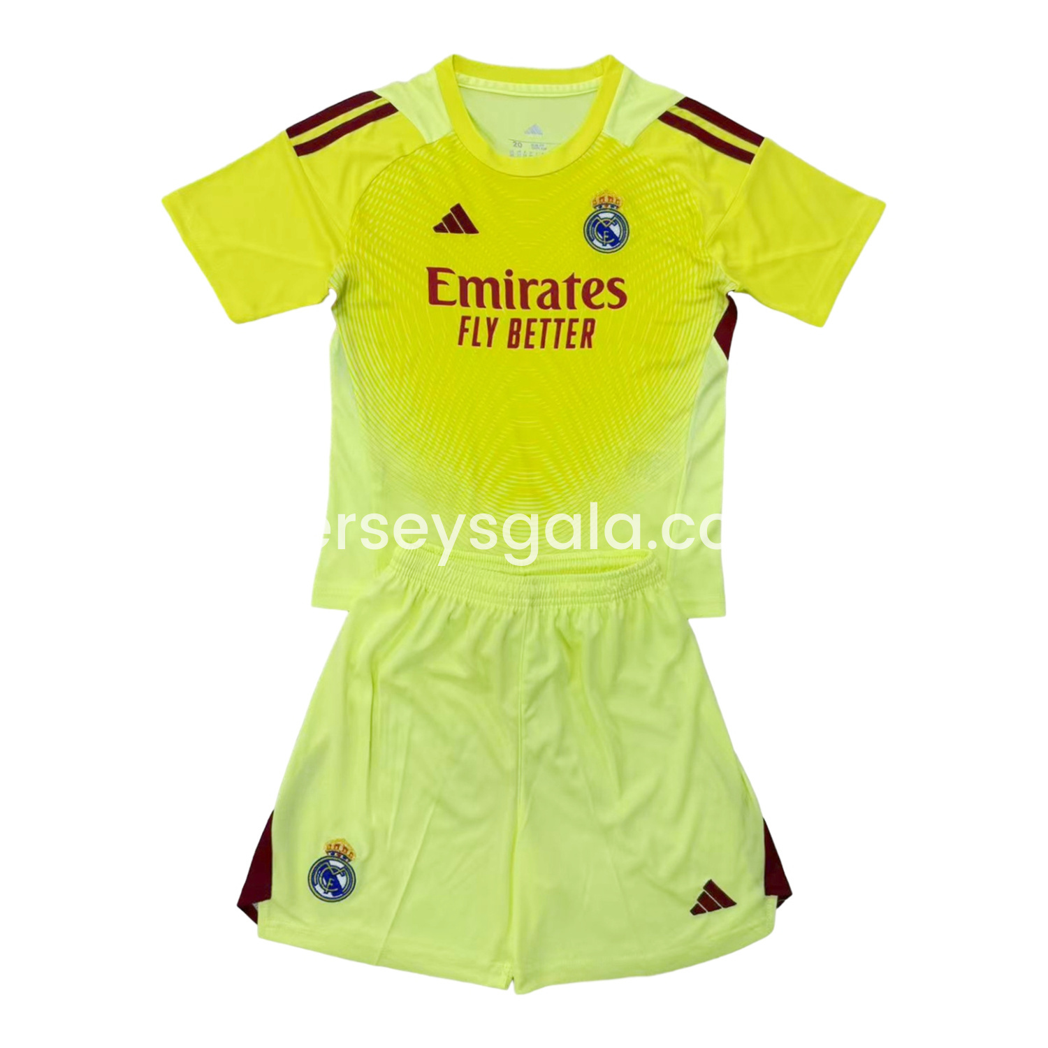 Real Madrid 25-26 Light Yellow Goalkeeper Men's Adult Jersey Set - Fans Version - JerseysGala