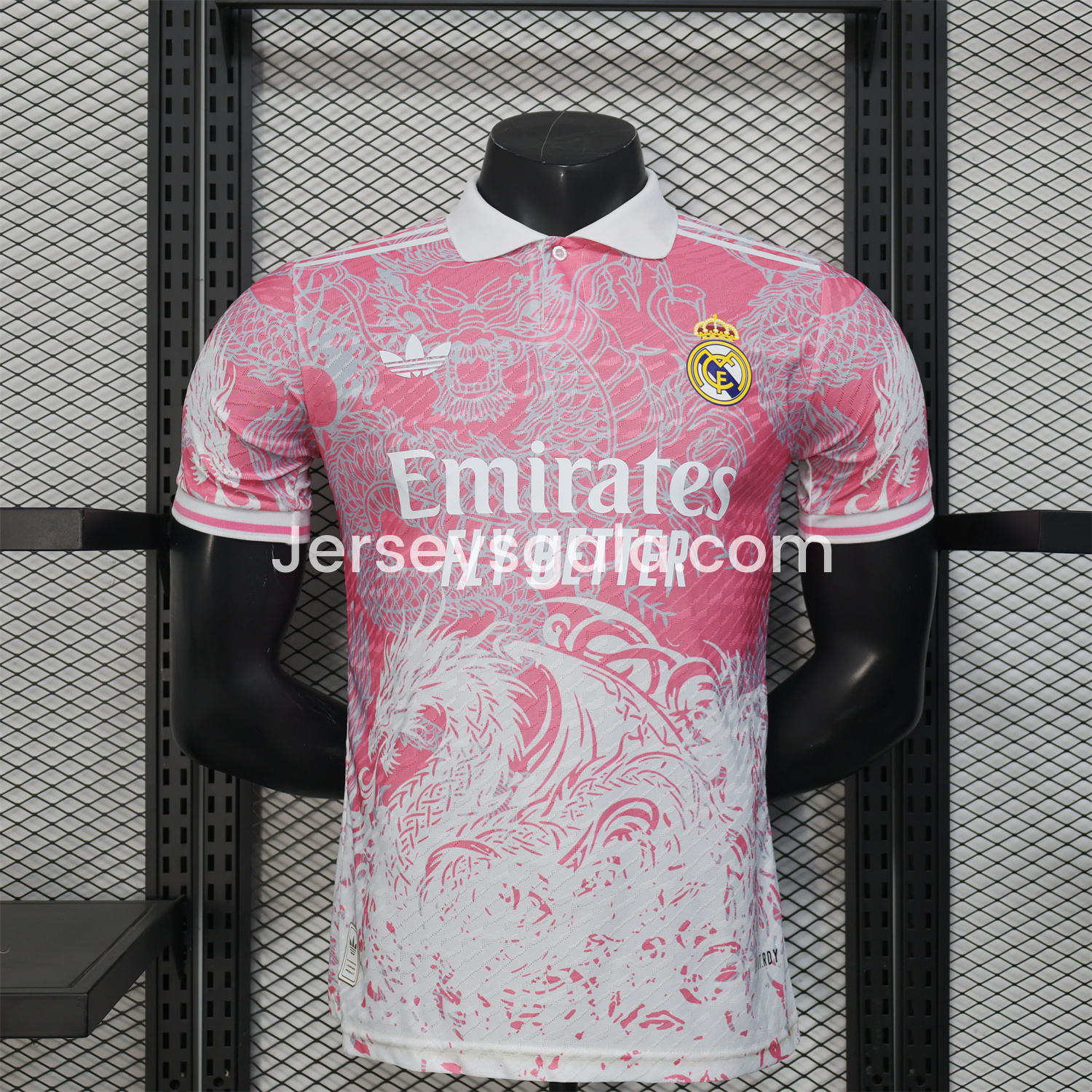 Real Madrid 25-26 Pink and White Gradient Chinese and Western Style Dragon Jersey - Player Version - JerseysGala