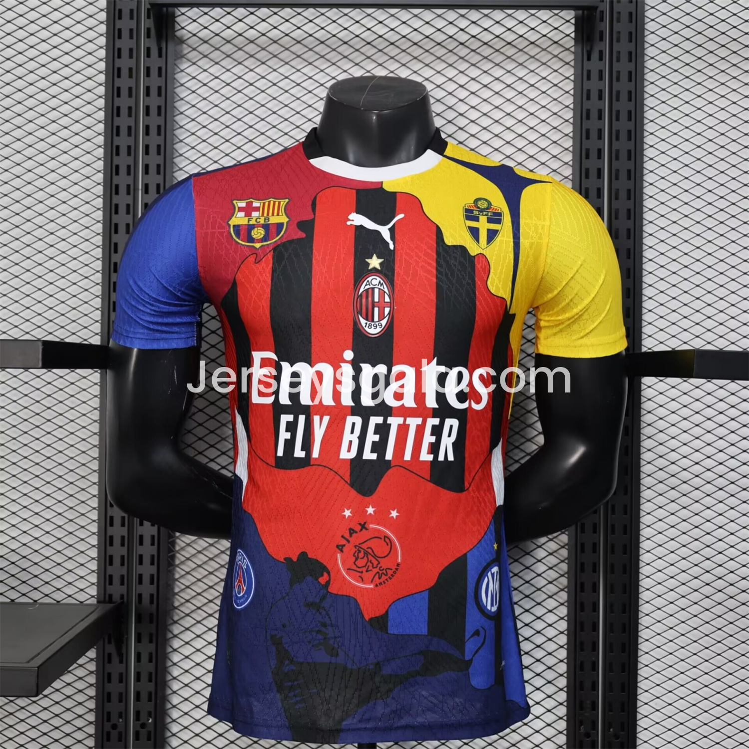 Zlatan Ibrahimović Career Commemorative Jersey - Player Version - AC Milan Inter Milan Barcelona Ajax Paris Saint-Germain PSG Sweden - JerseysGala