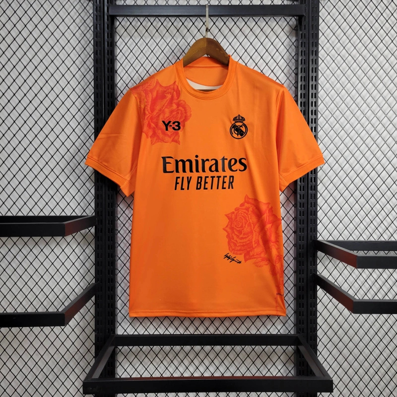 Real Madrid 23-24 Y-3 Orange Special Edition Jersey - Fans Version - JerseysGala