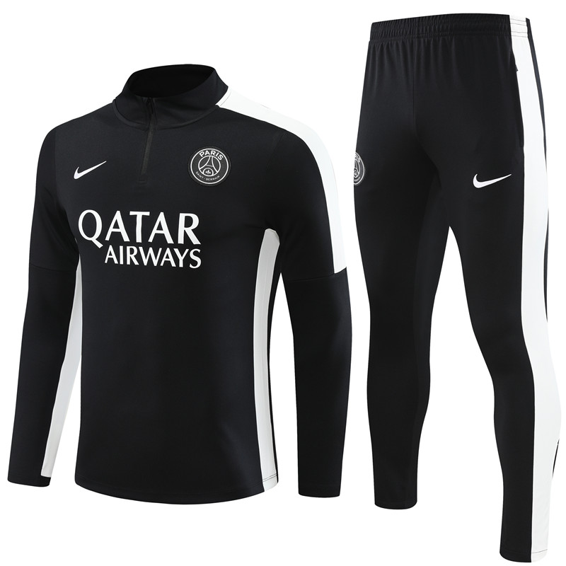 Paris Saint-Germain PSG 23-24 Long Sleeve Training Set -Black - JerseysGala