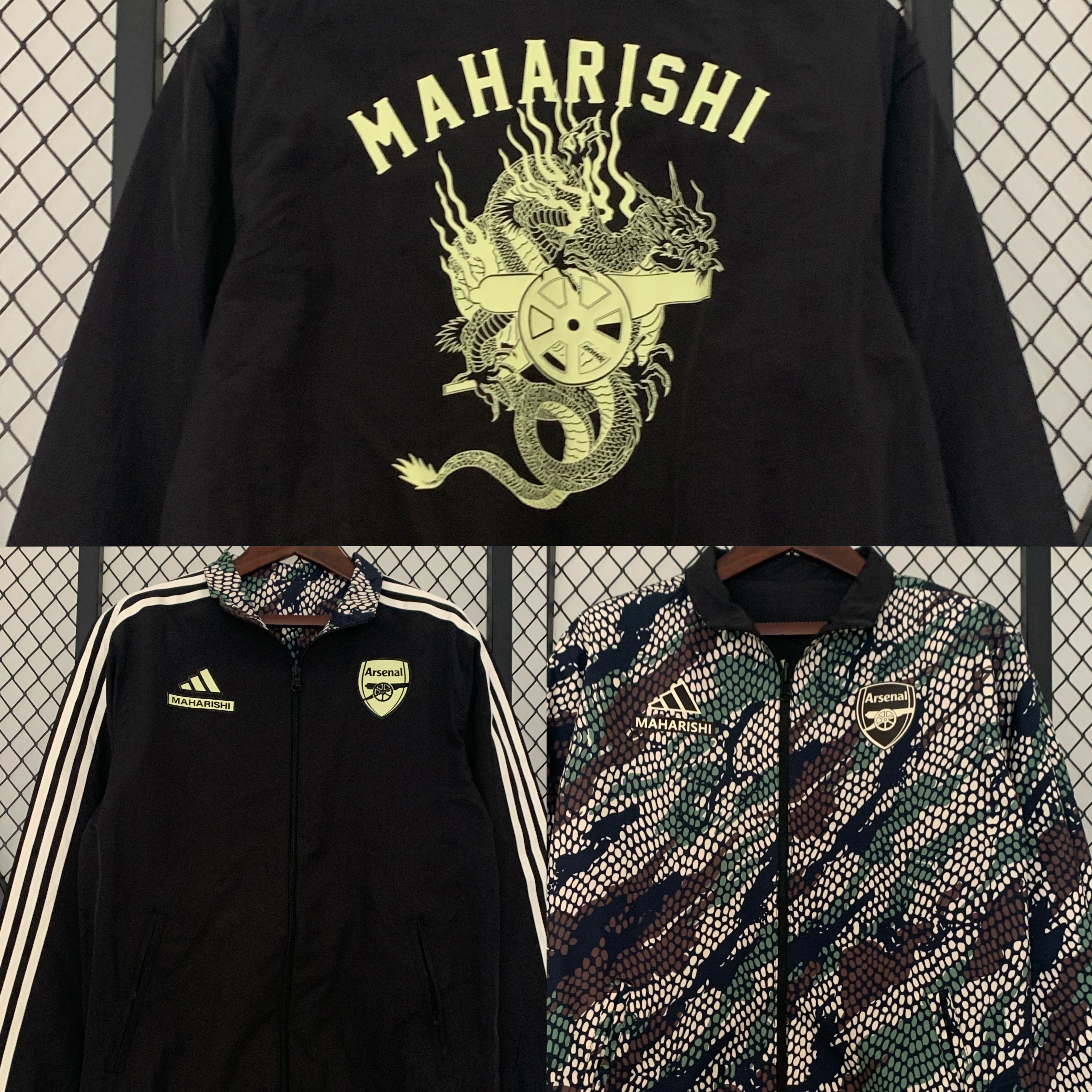 Arsenal x M.A.H.A R.I.S.H.I Limited Edition 23-24 Player Reversible Windbreaker - JerseysGala