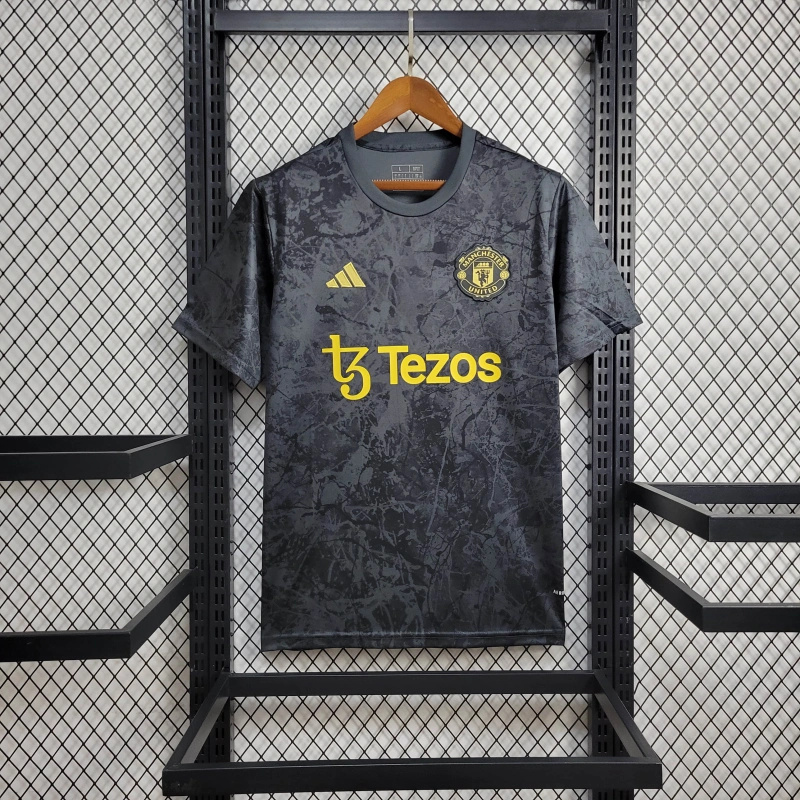 Manchester United 23-24 Black Pre-match Jersey - Fans Version - JerseysGala