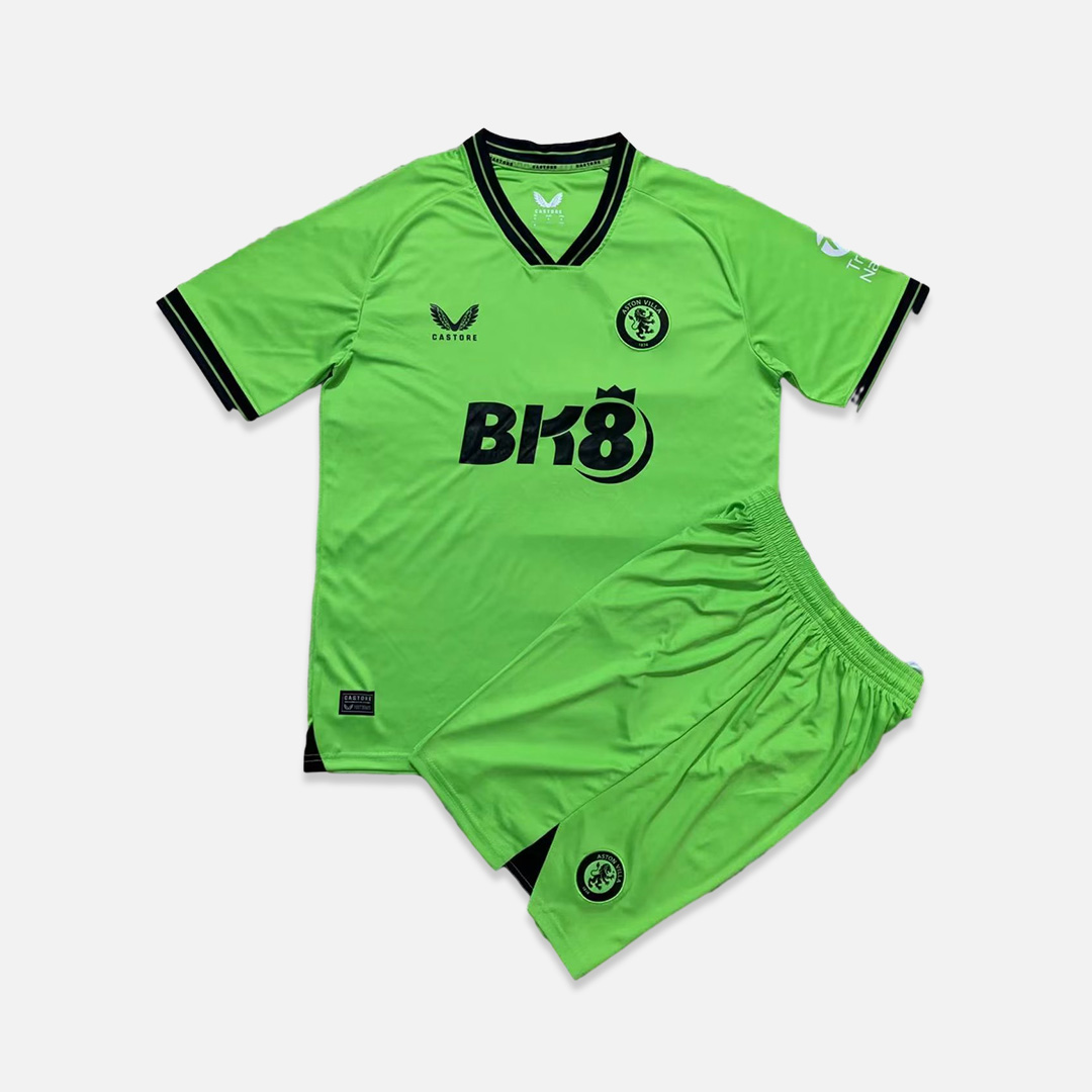 Aston Villa 23-24 Green Goalkeeper Jersey Set - Fans Version - JerseysGala