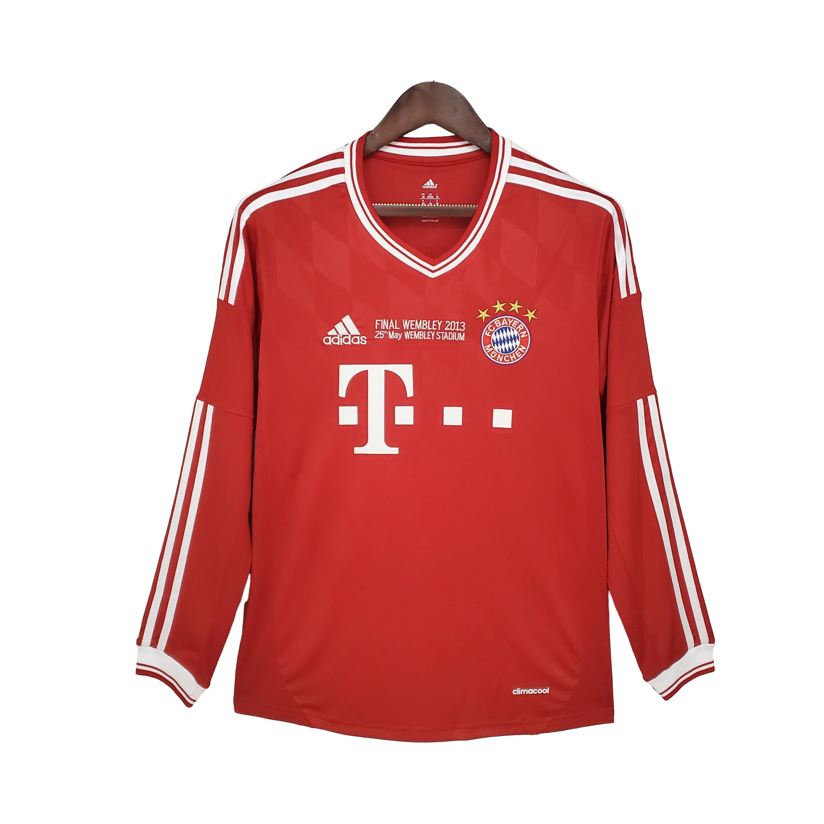 Retro Bayern Munich 13-14 Champions League Final Home Stadium Long Sleeve Jersey - JerseysGala