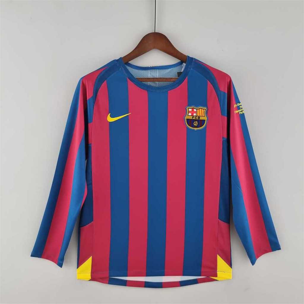 B.A.R.S.A Retro 05-06 Home Long Sleeve Jersey - UEFA Champions League Final - JerseysGala