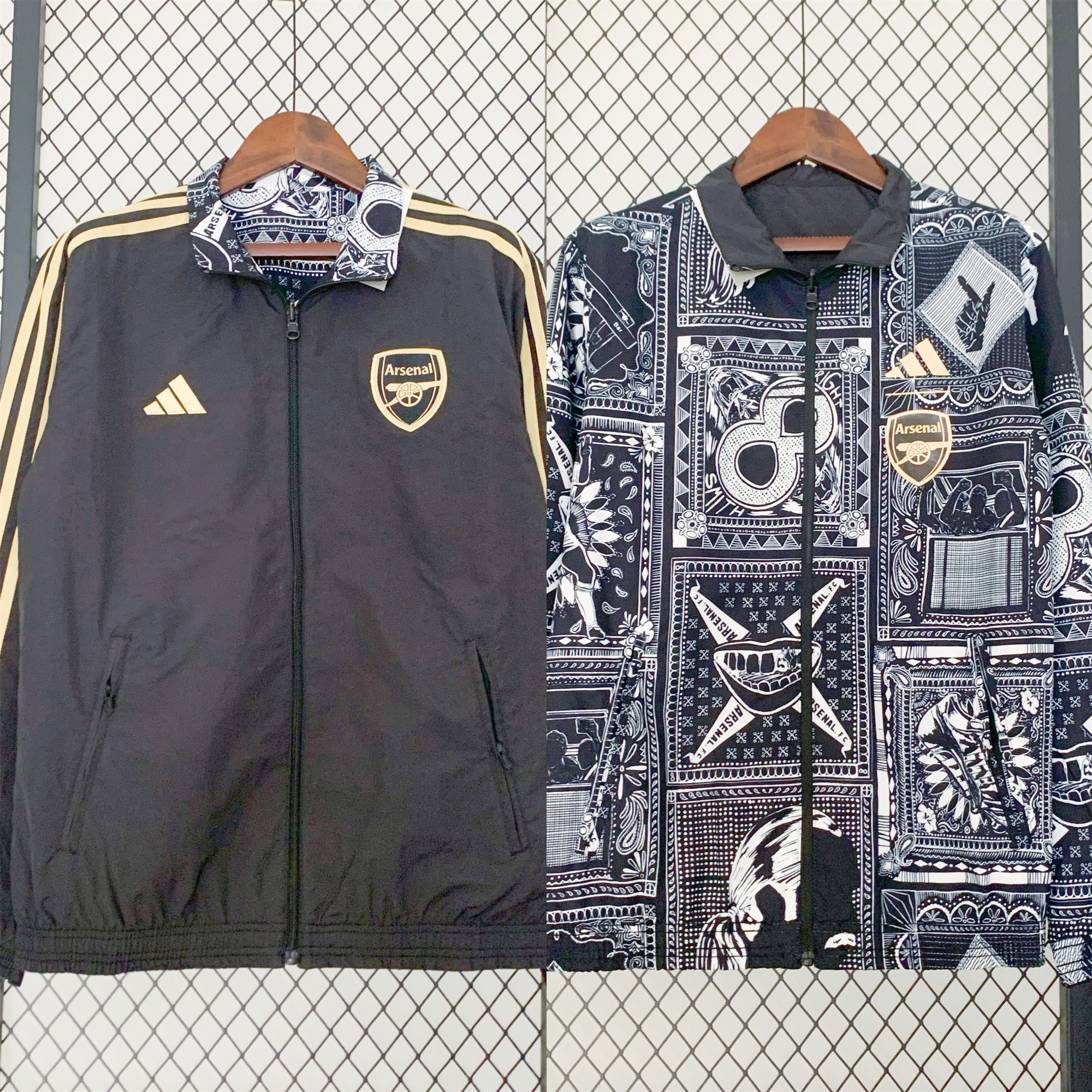 Arsenal x I-a-n.W-r-i-g-h-t Limited Edition 23-24 Player Reversible Windbreaker - JerseysGala
