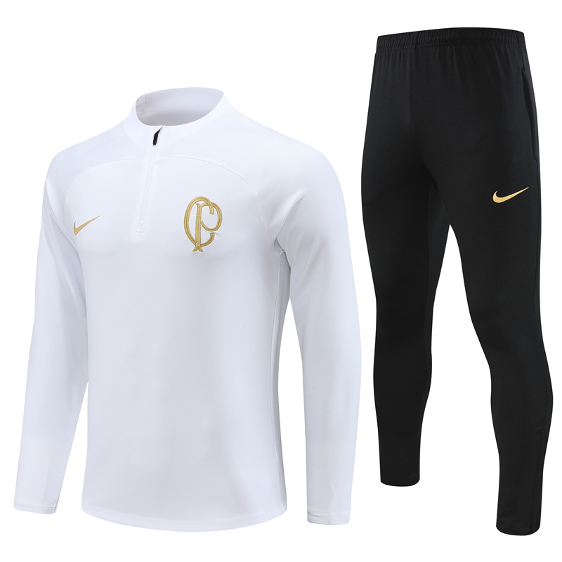 Sport Club Corinthians Paulista 23-24 Long Sleeve Training Set -White - JerseysGala