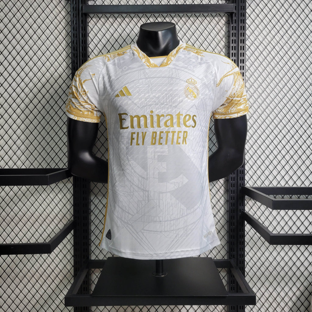 Real Madrid 23-24 Gold Special Edition Jersey - Player Version - JerseysGala