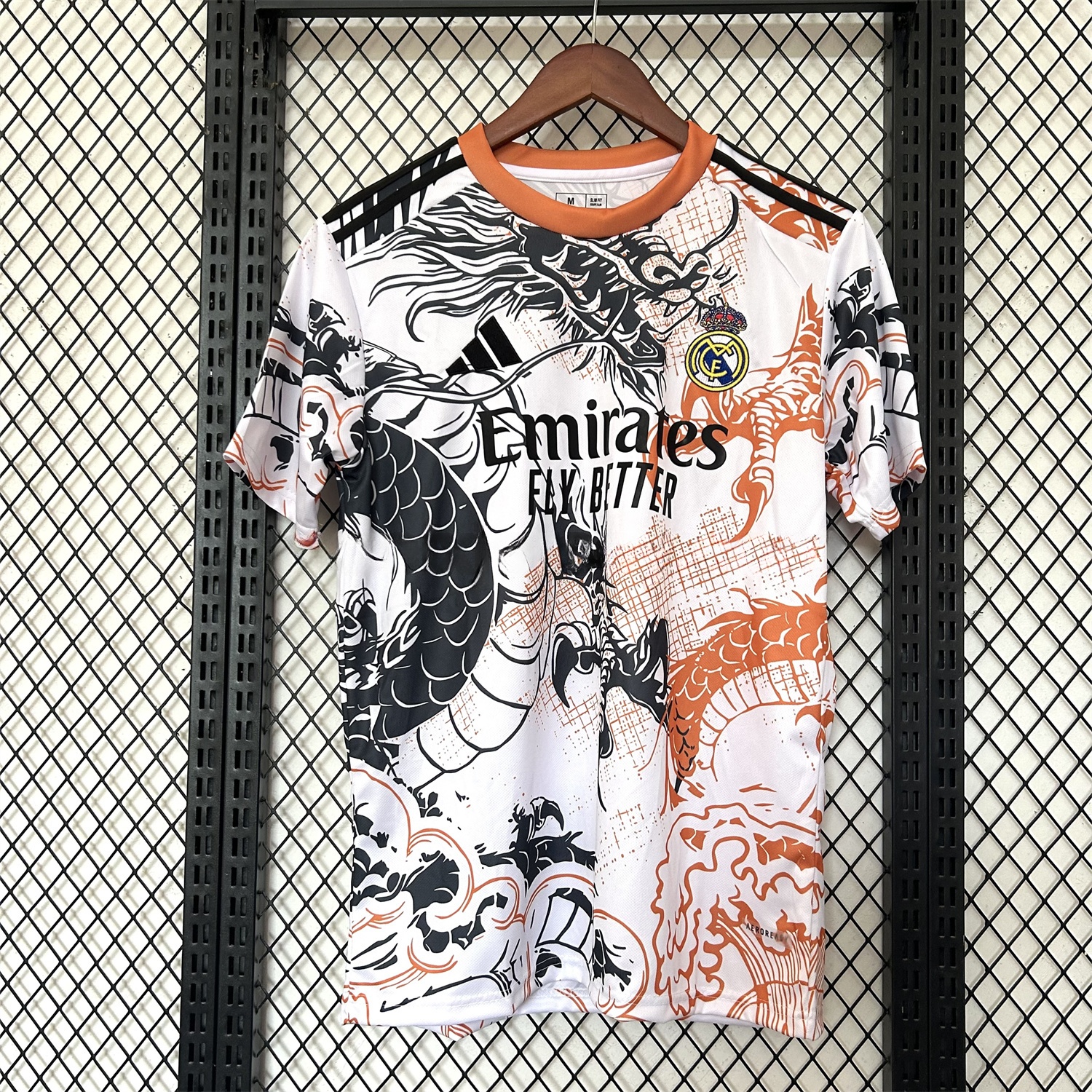Real Madrid 25-26 Black Dragon Orange Dragon White Special Edition Jersey - Fans Version - JerseysGala