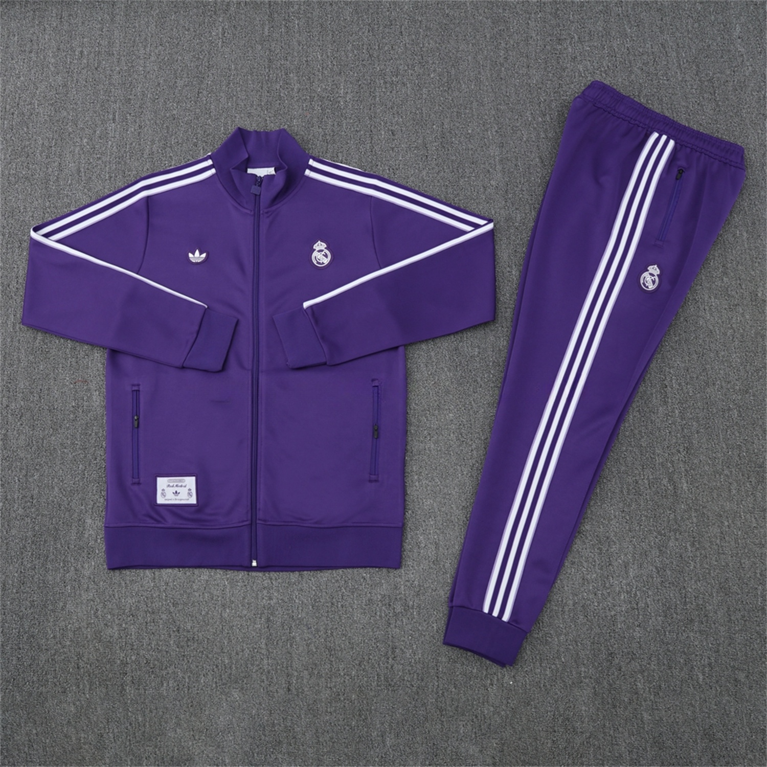 Real Madrid 25-26 Purple Terrace Icon Jacket Training Tracksuit - Purple Jackets & Pants - JerseysGala