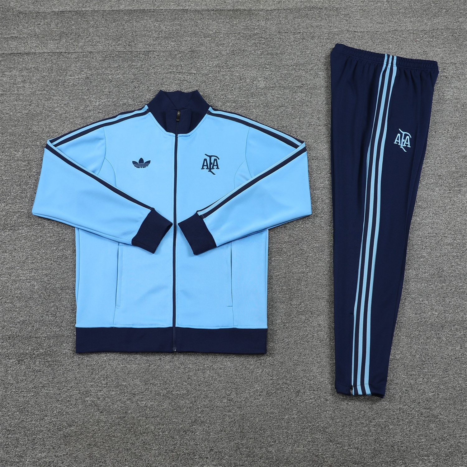 Argentina 24-25 Throwback Jacket Training Tracksuit - Blue Jackets & Deep Blue Pants - JerseysGala