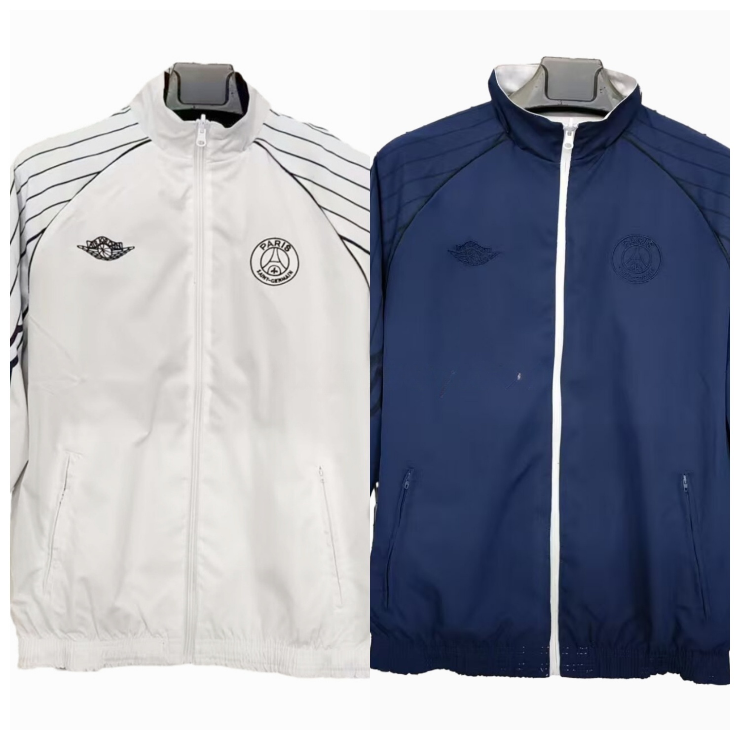 Paris Saint-Germain PSG 24-25 Wings Double Sided Reversible Windbreaker - White & Blue - JerseysGala
