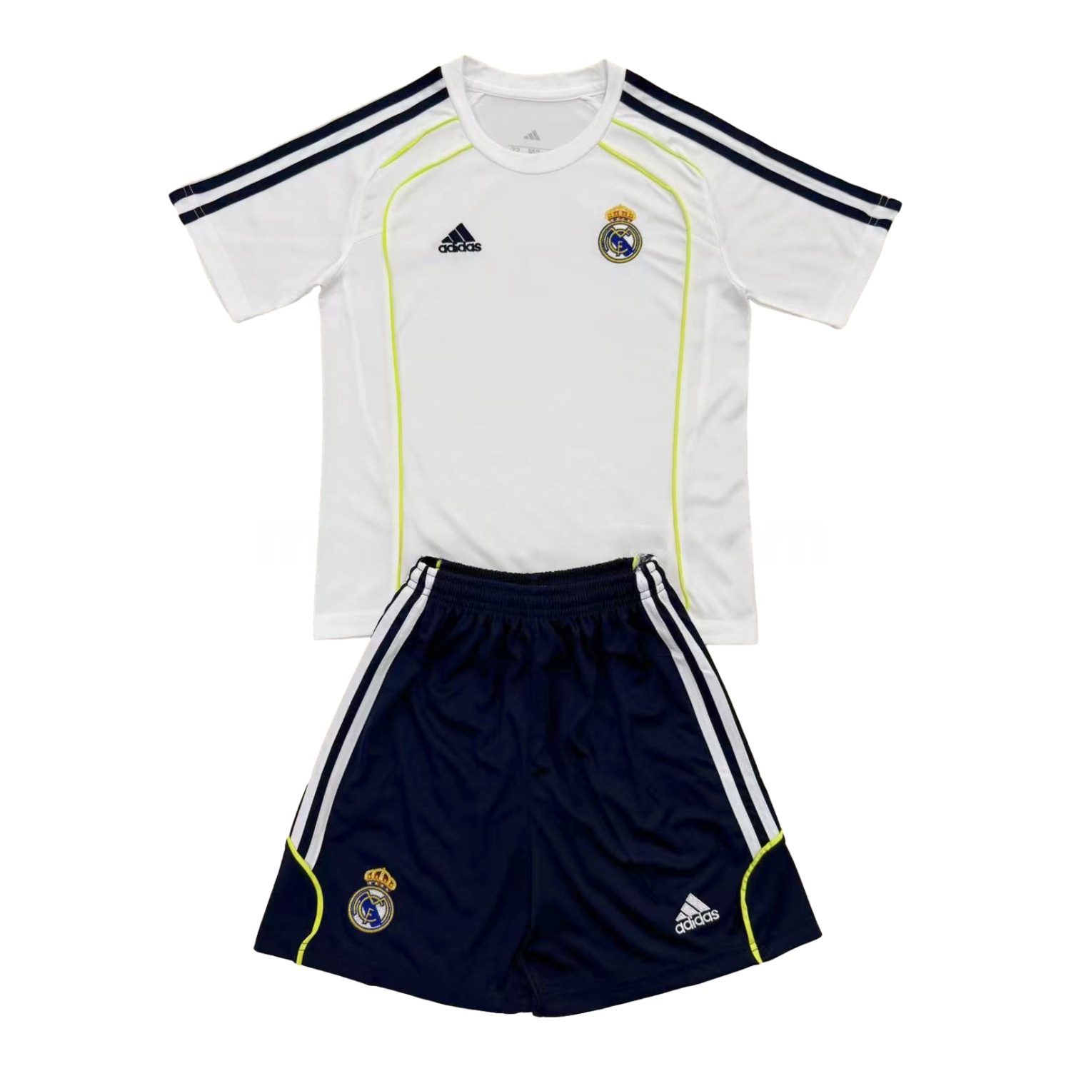 Real Madrid 25-26 T90 Throwback White Training Men's Adult Jersey Set - Fans Version - JerseysGala