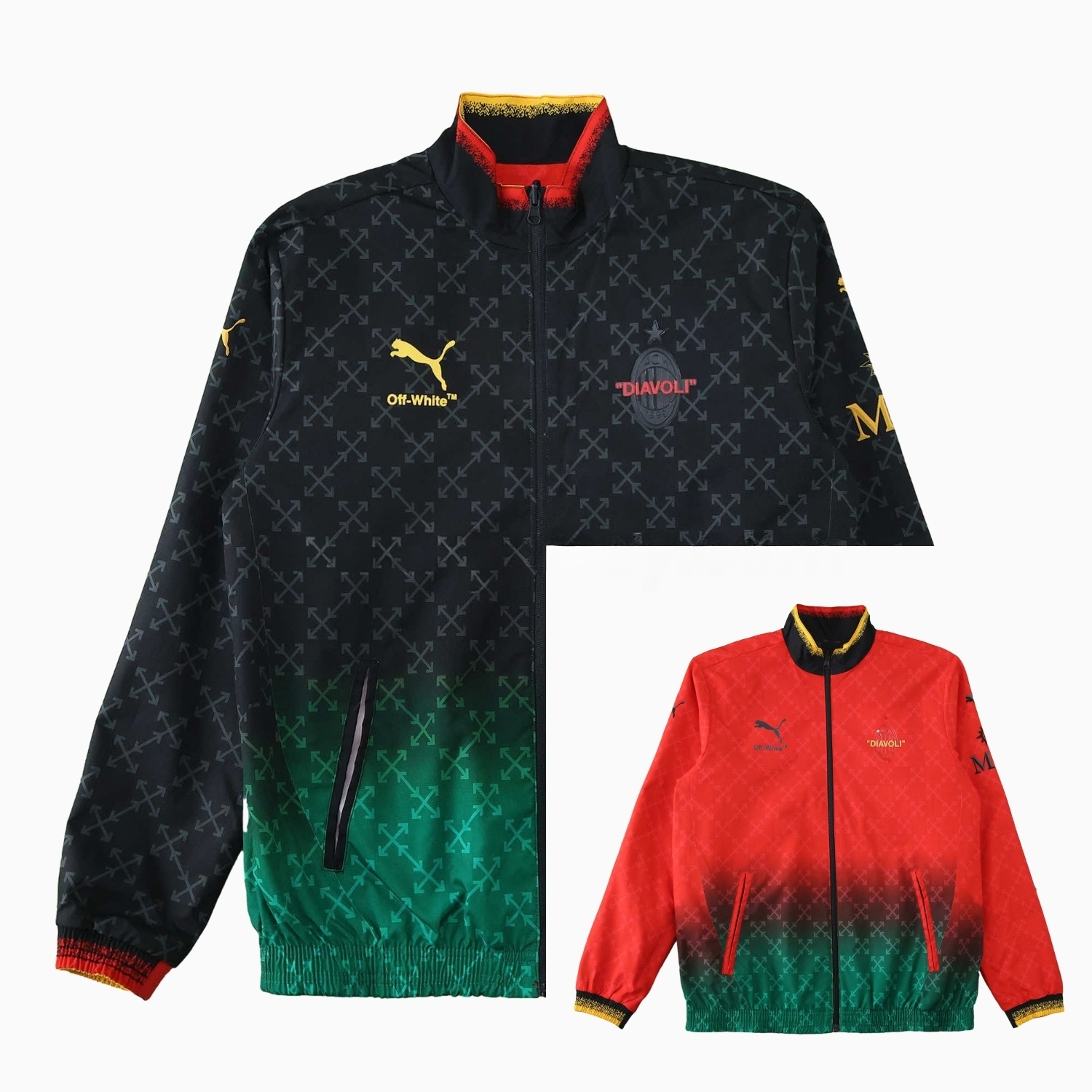AC Milan 24-25 Fourth “Diavoli” Special Edition Double Sided Reversible Windbreaker - Black & Red - JerseysGala