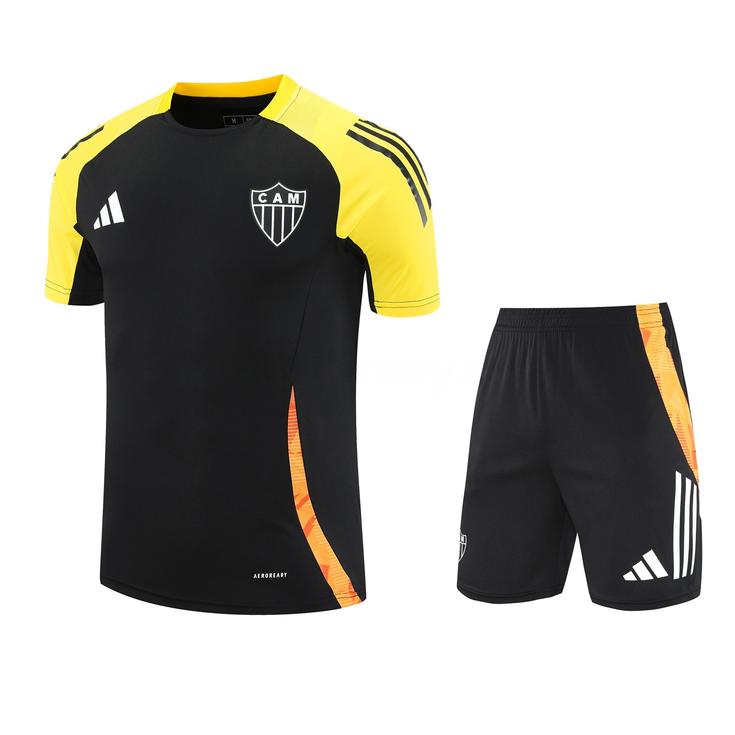 Atletico Mineiro 25-26 Short-Sleeve Kids Training Set - Black Top With Black Shorts - JerseysGala