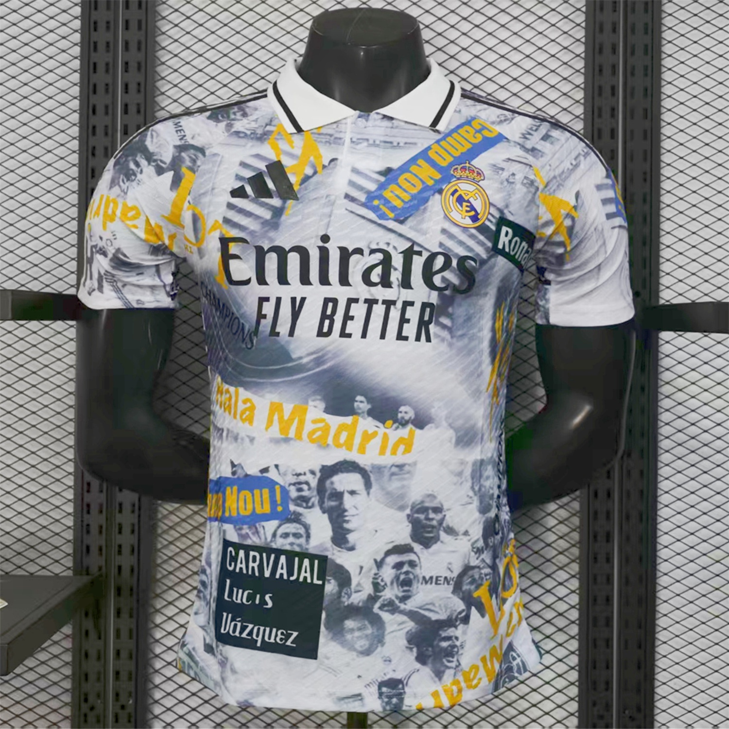 Real Madrid 25-26 Capture Of Camp Nou POLO White Special Jersey - Player Version - JerseysGala