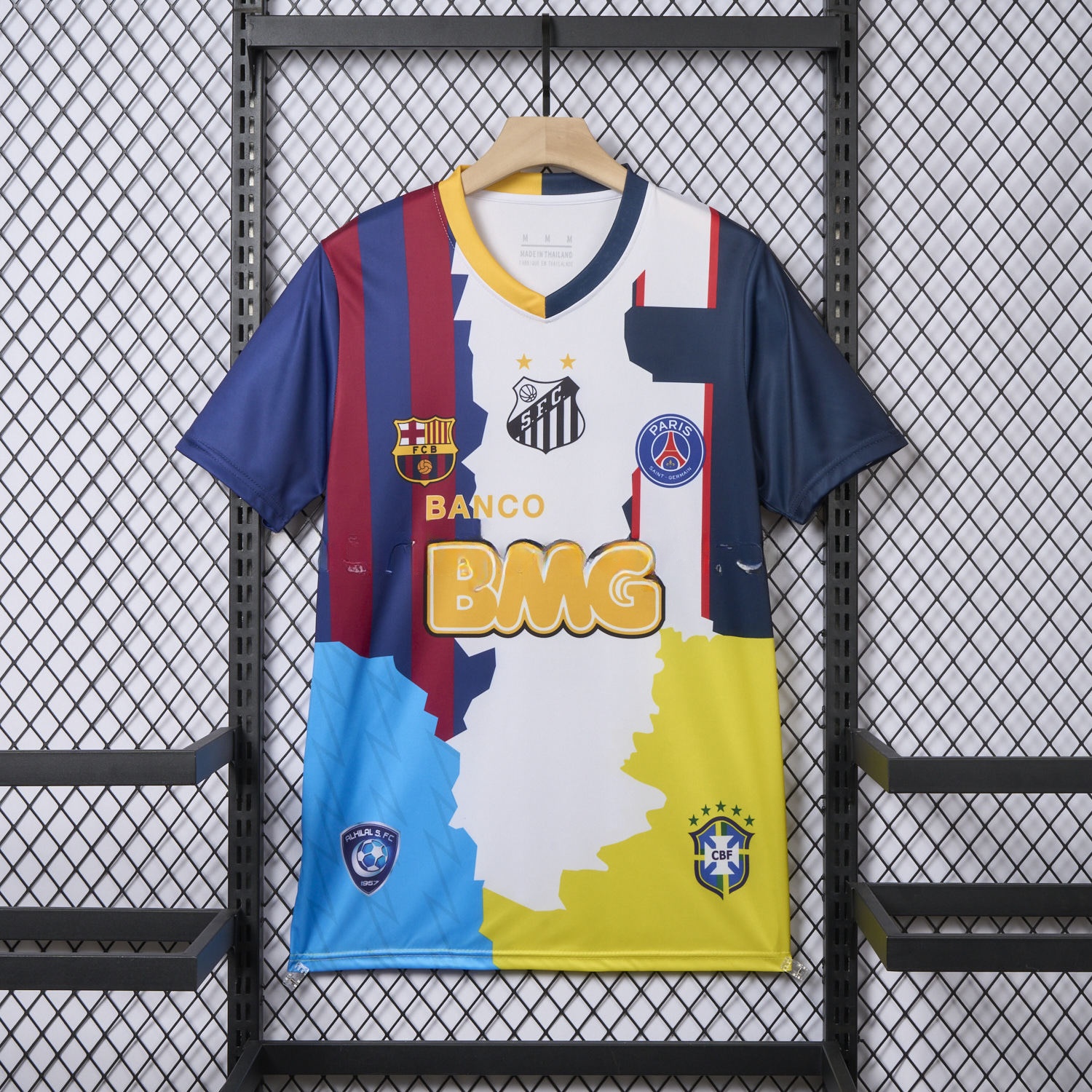 Neymar Career Commemorative Jersey - Fans Version - B.A.R.S.A Brazil Paris Saint-Germain PSG Santos Al Hilal SFC - JerseysGala