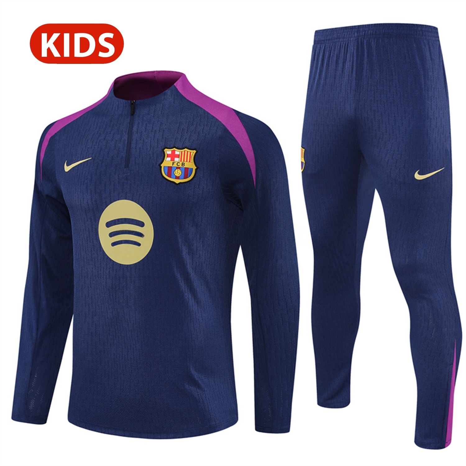 B.A.R.S.A 25-26 Kid Long Sleeves Training Set - Royal Blue Top & Royal Blue Pants - JerseysGala