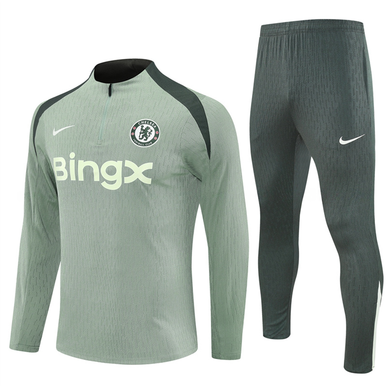 C.H.E.L.S.E.A 25-26 Long Sleeve Training Set - Player Version - Light Green Top and Pants - JerseysGala
