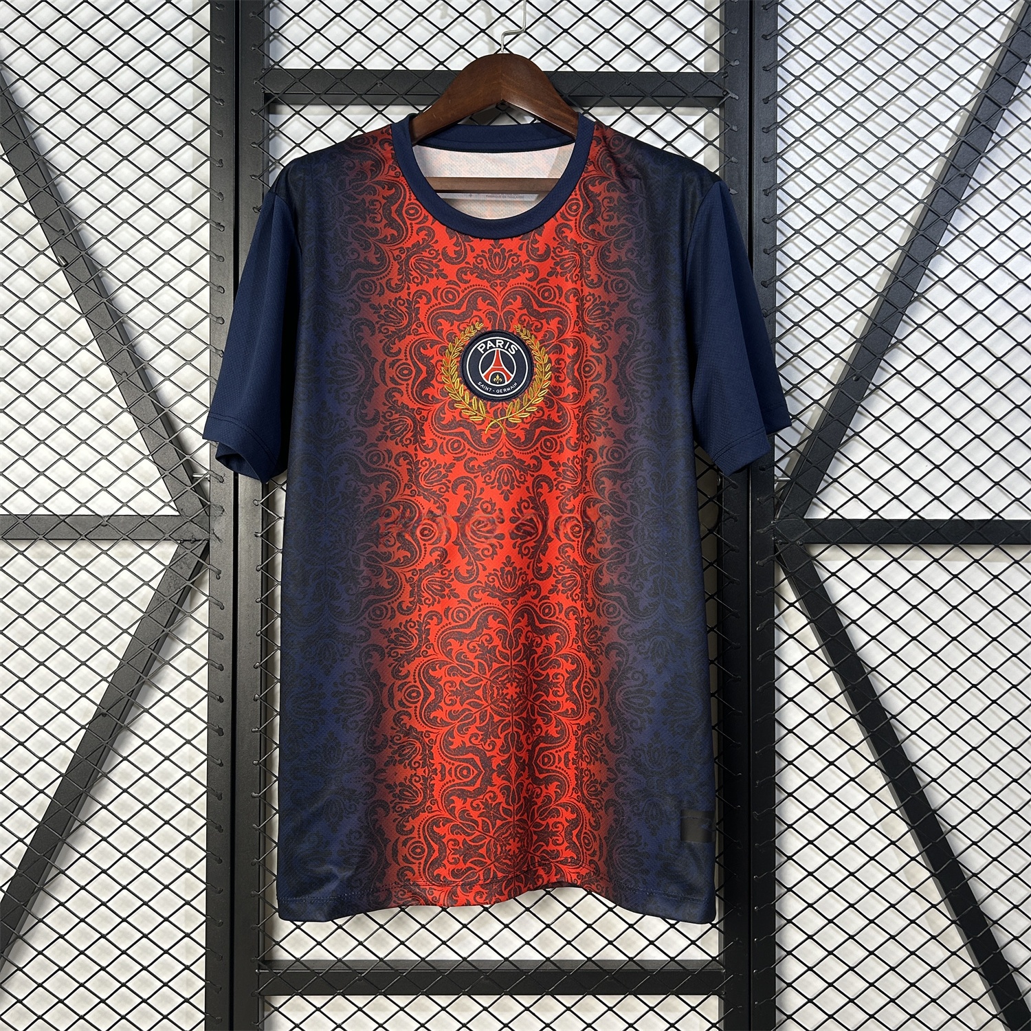 Paris Saint-Germain PSG 25-26 Champions League Commemorative Edition Red Blue Flower Pattern T-shirts - JerseysGala