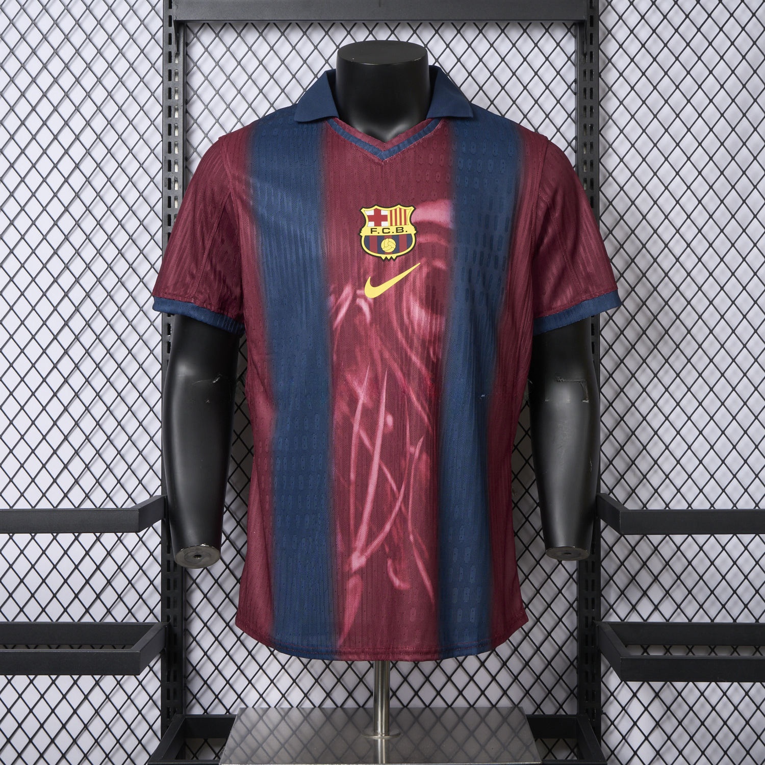 Barcelona x Travis Scott 2000-01 Home Retro Style Skeleton Jersey - Player Version - JerseysGala