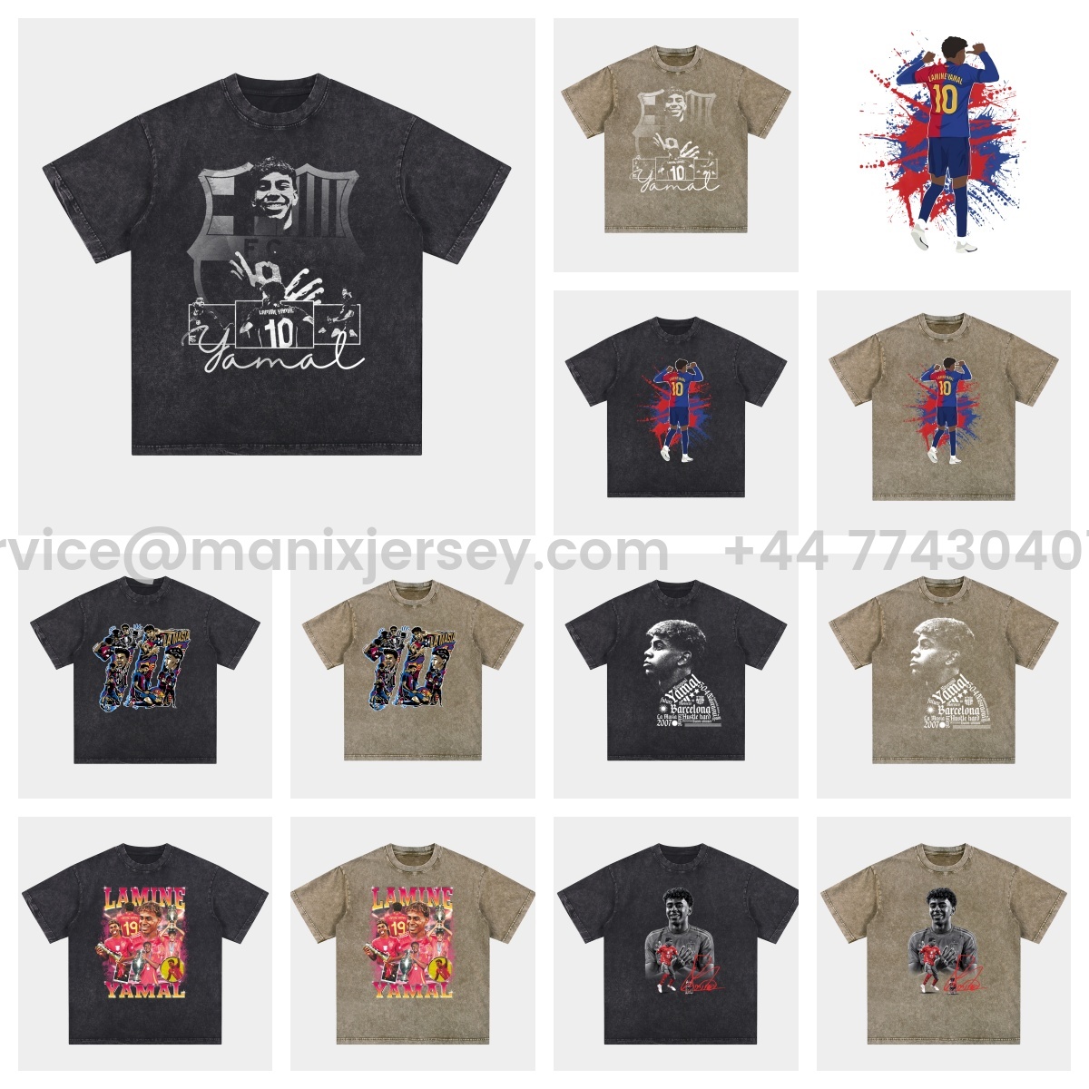 LAMINE YAMAL - Barcelona No. 10 Legend Continues 2025 Oversized Washed T-Shirt - JerseysGala
