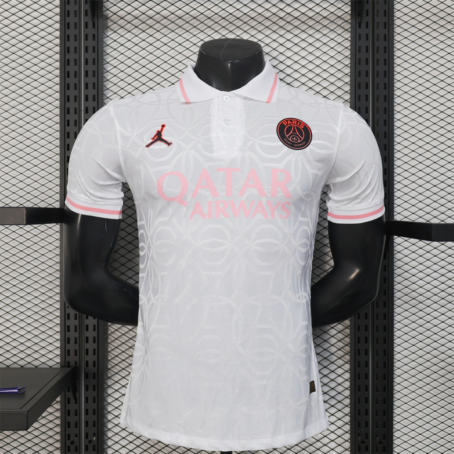 Paris Saint-Germain PSG 25-26 White And Pink Pre-Match Training Jersey - Player Version - JerseysGala