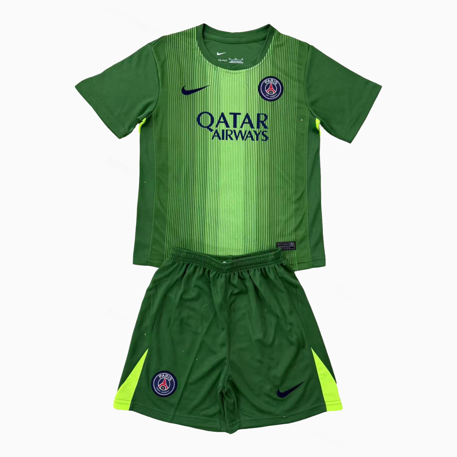 Paris Saint-Germain PSG 25-26 Green Goalkeeper Men's Adult Jersey Set - Fans Version - JerseysGala