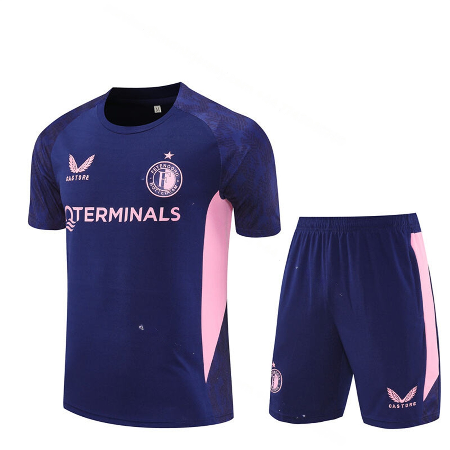 Feyenoord 25-26 Short-Sleeve Training Set - Royal Blue Top & Royal Blue Shorts - JerseysGala
