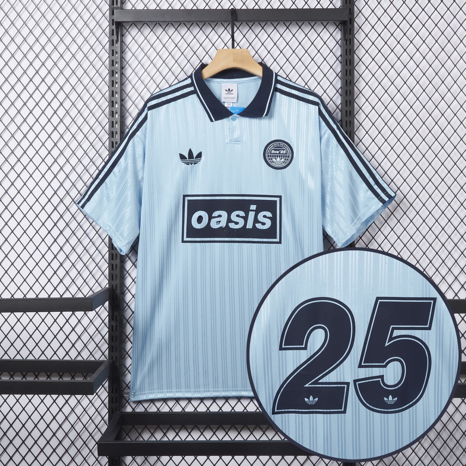 Bohemian 25-26 Oasis Originals Tour Light Blue Jersey With Number 25 - Fans Version - JerseysGala