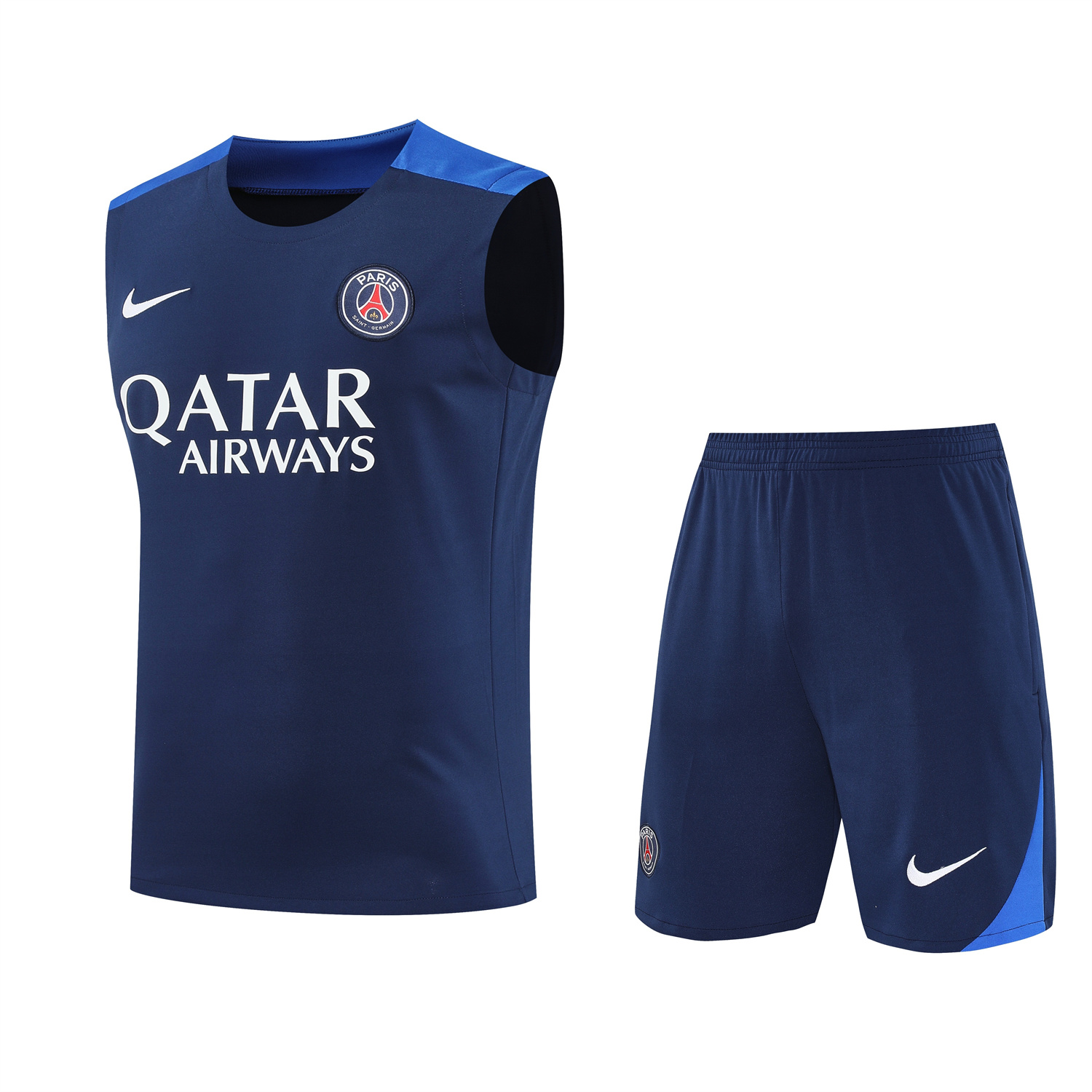 Paris Saint-Germain PSG 25-26 Vest Training Set - Royal Blue Vest & Royal Blue Shorts - JerseysGala