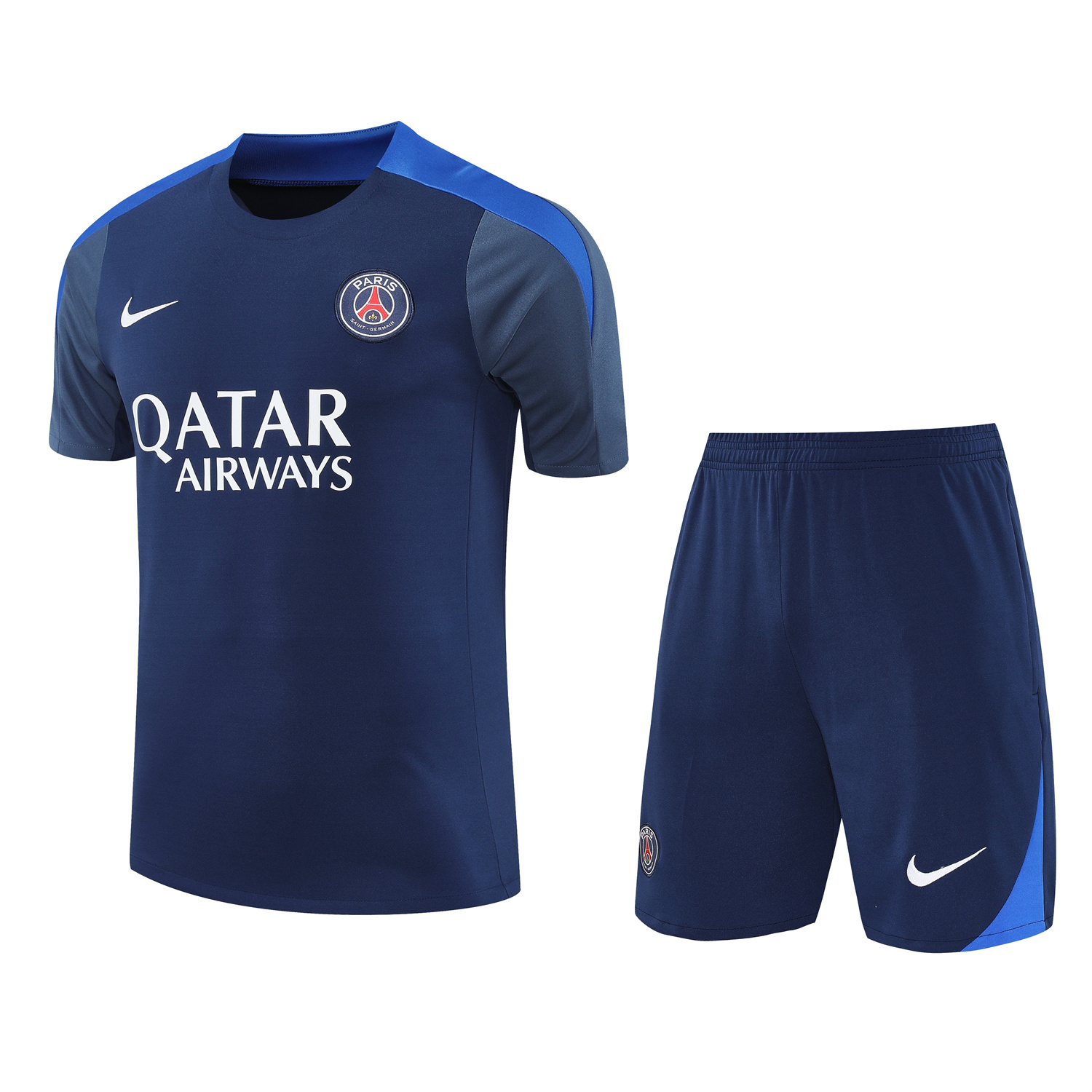 Paris Saint-Germain PSG 25-26 Short-Sleeve Training Set - Royal Blue & Royal Blue Shorts - JerseysGala
